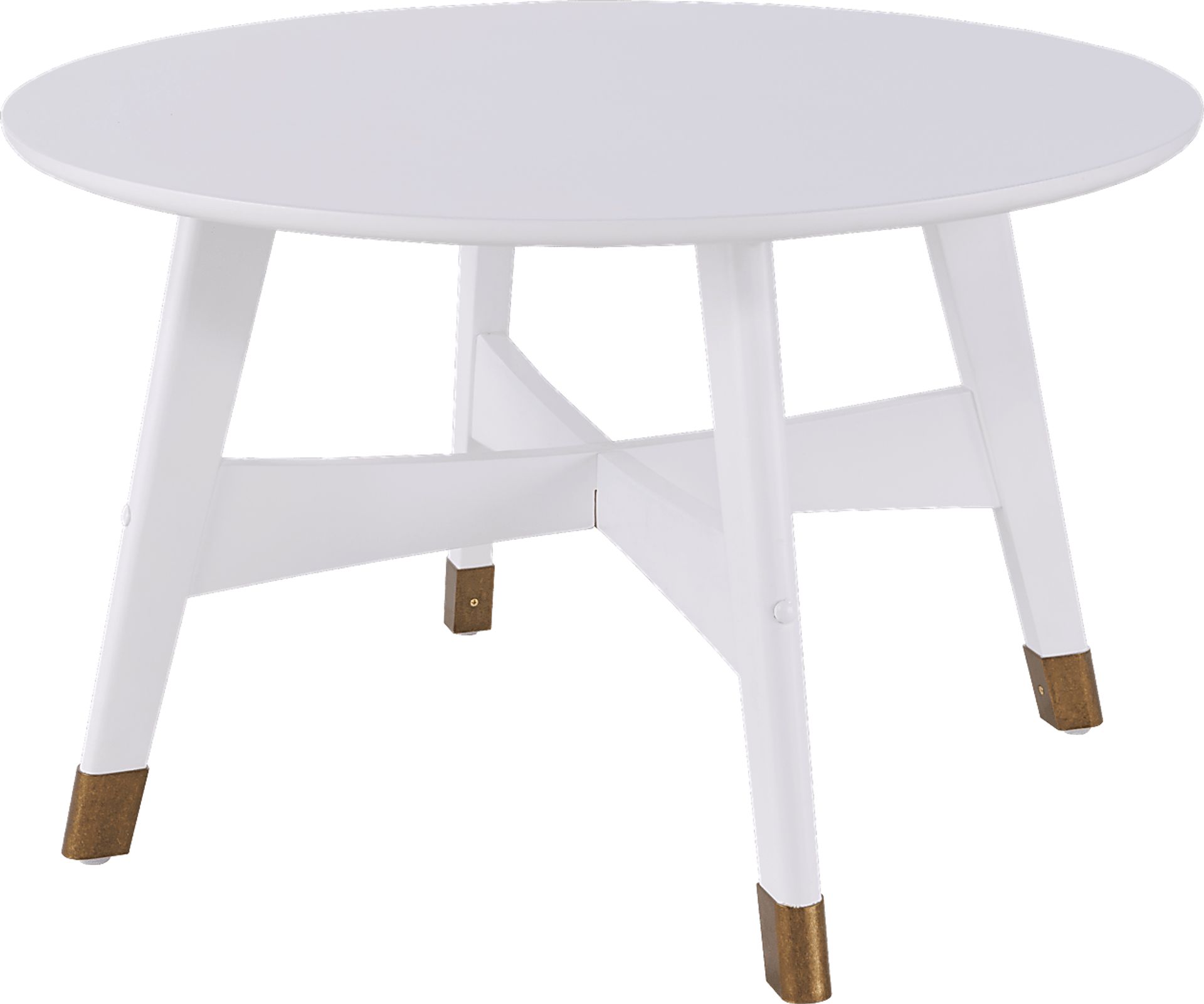 Jorine White Round Cocktail Table - Image 1