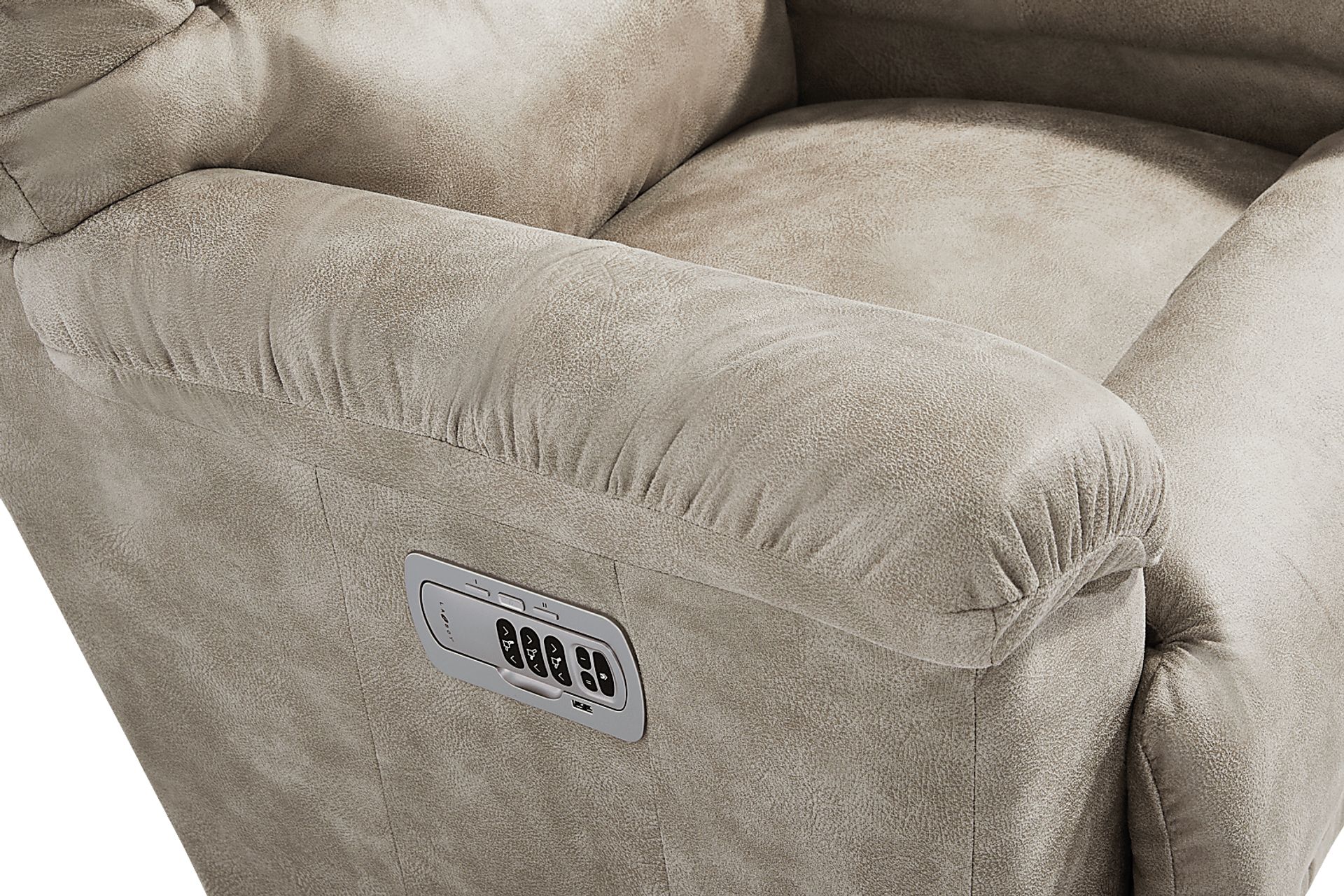 La-Z-Boy Joshua III Gray Dual Power Recliner - Image 4