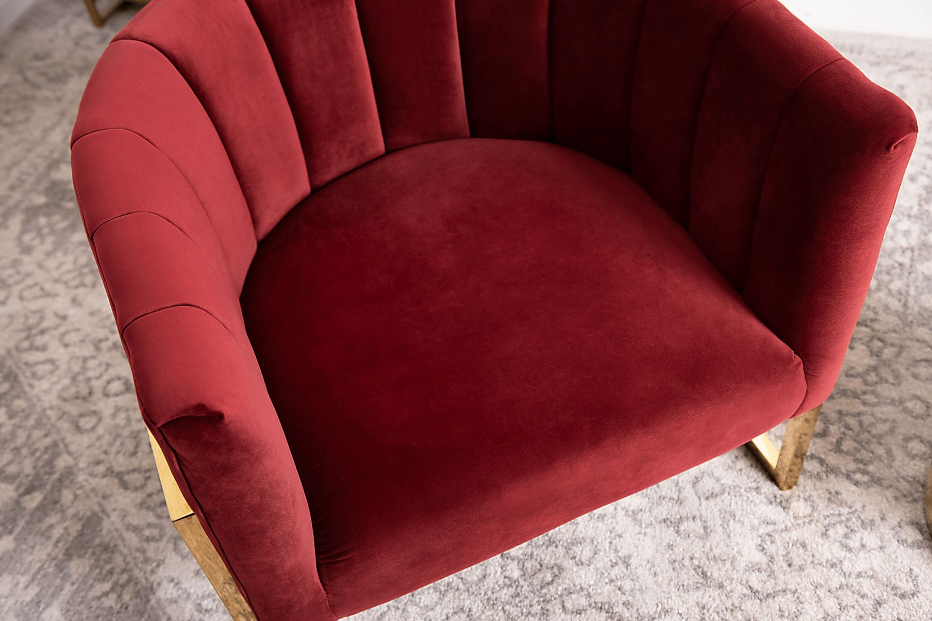 Josline Burgundy Accent Chair - Image 5