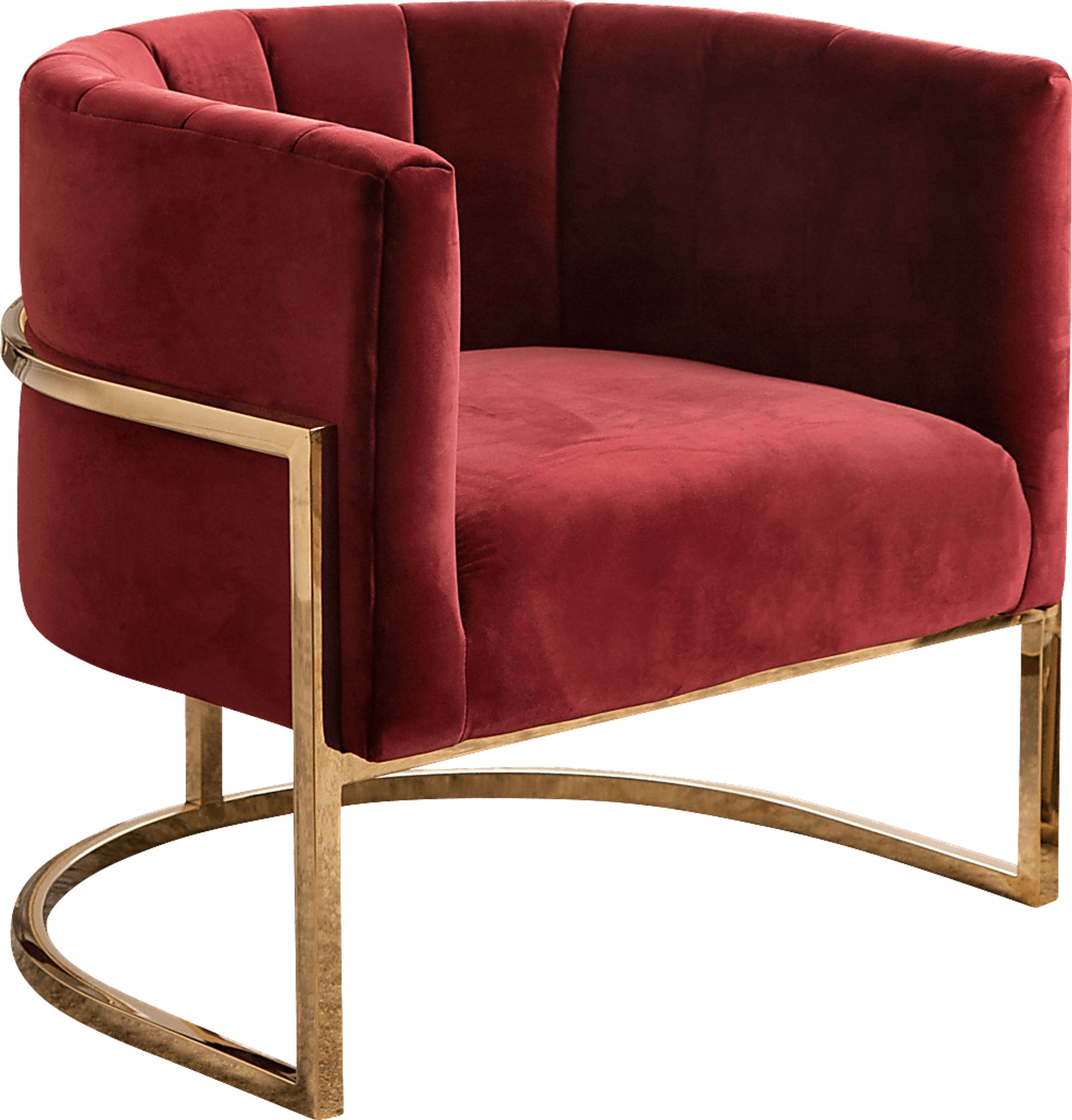 Josline Burgundy Accent Chair - Image 1