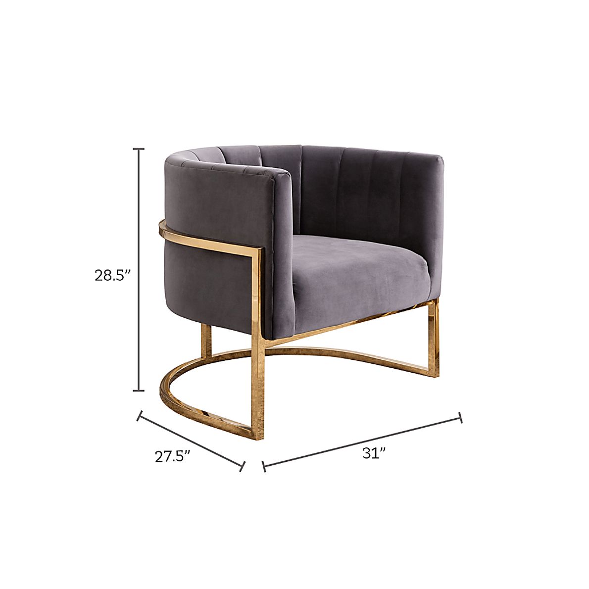 Josline Gray Accent Chair Rooms To Go