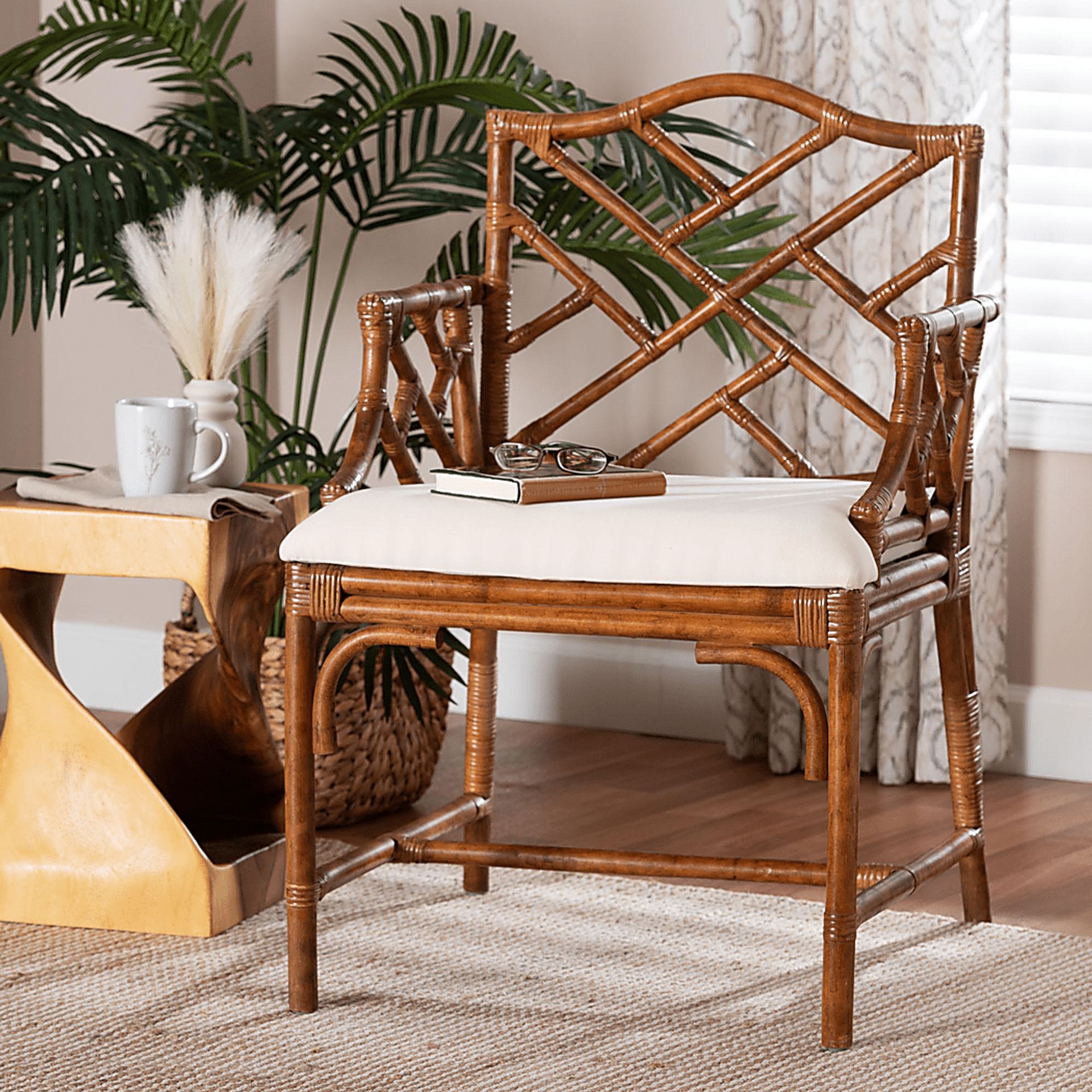 Josumu Brown Arm Chair - Image 2