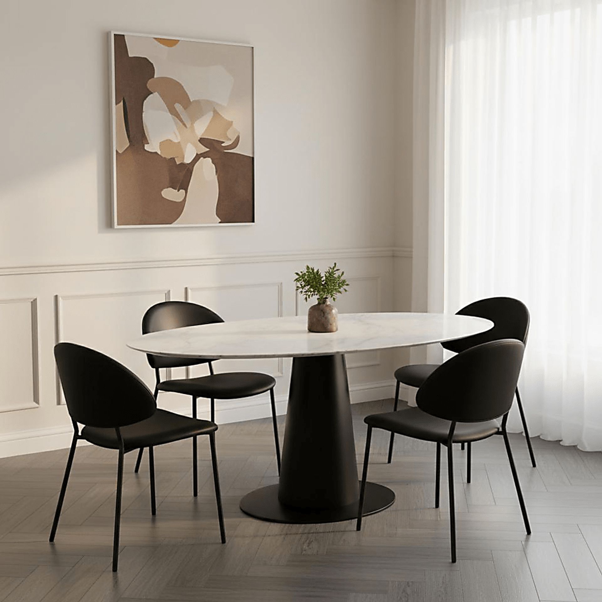 Joud Black Side Chair, Set of 4 - Image 2