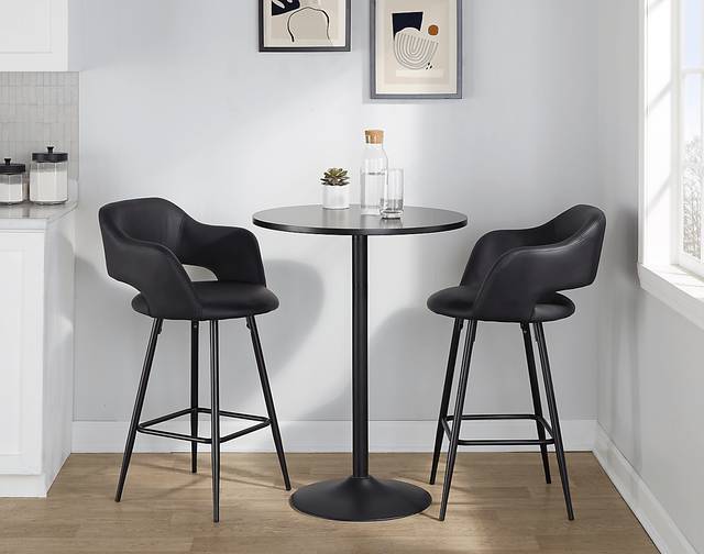 Jouett Black Counter Height Stool, Set of 2 - Thumbnail - Image 2