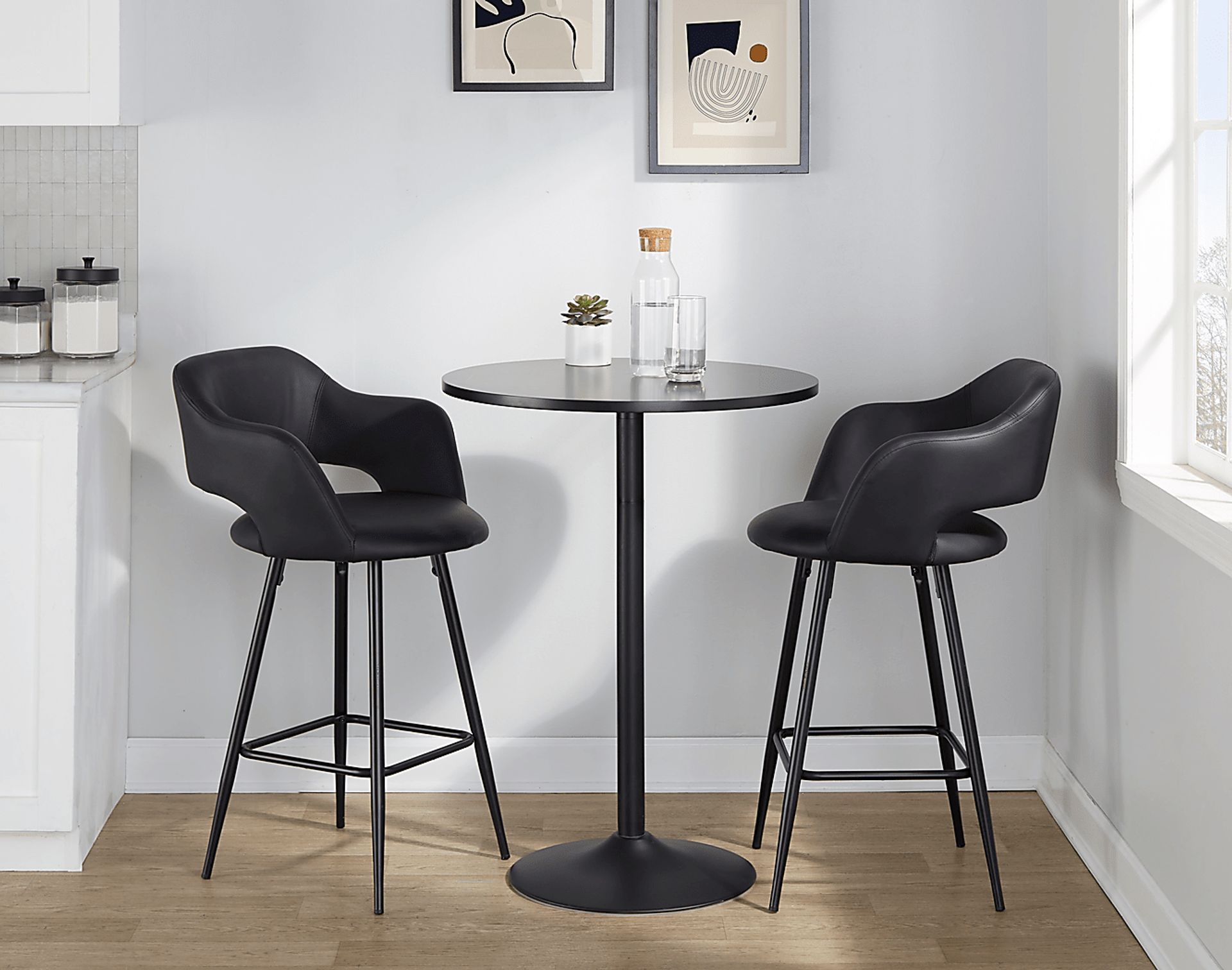 Jouett Black Counter Height Stool, Set of 2 - Image 2
