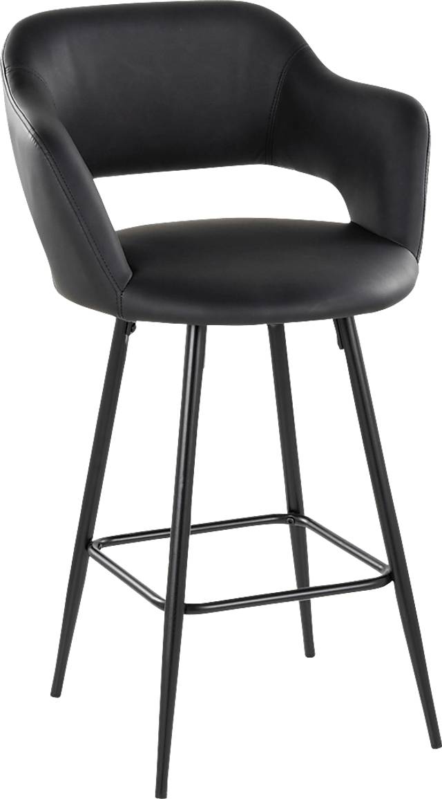 Jouett Black Counter Height Stool, Set of 2 - Thumbnail - Image 4