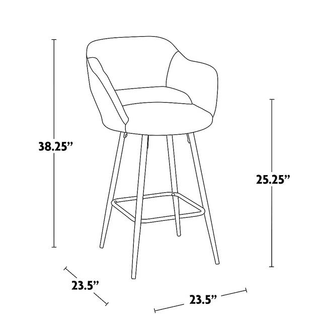 Jouett Black Counter Height Stool, Set of 2 - Thumbnail - Image 10