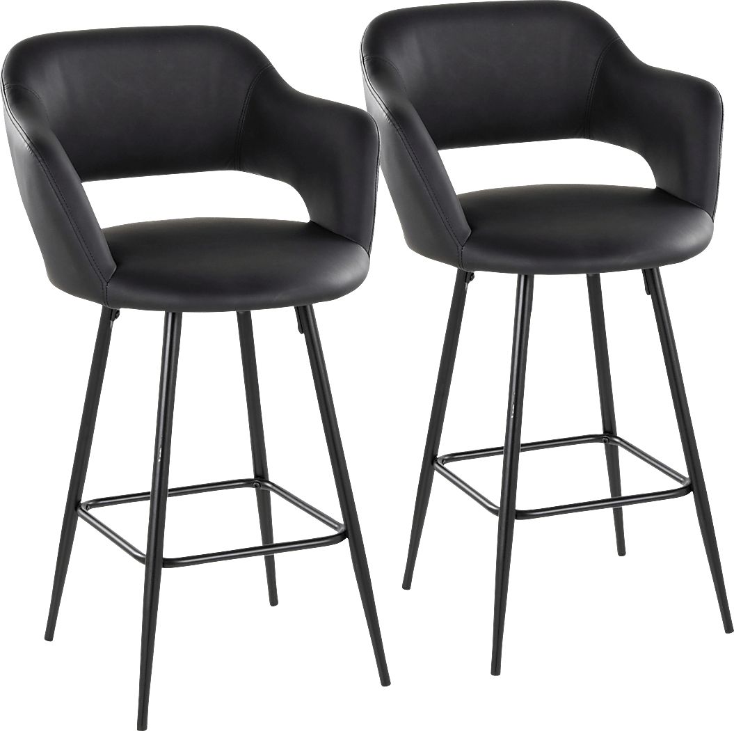 Jouett Black Counter Height Stool, Set of 2
