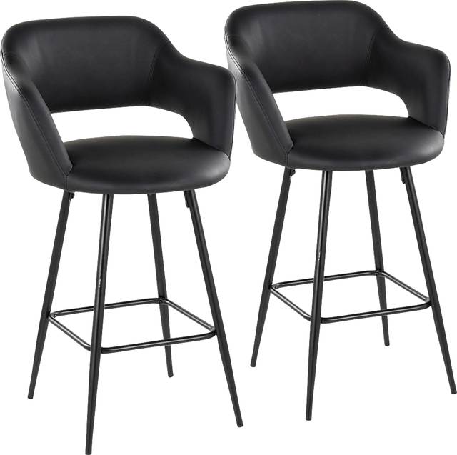 Jouett Black Counter Height Stool, Set of 2 - Thumbnail - Image 1