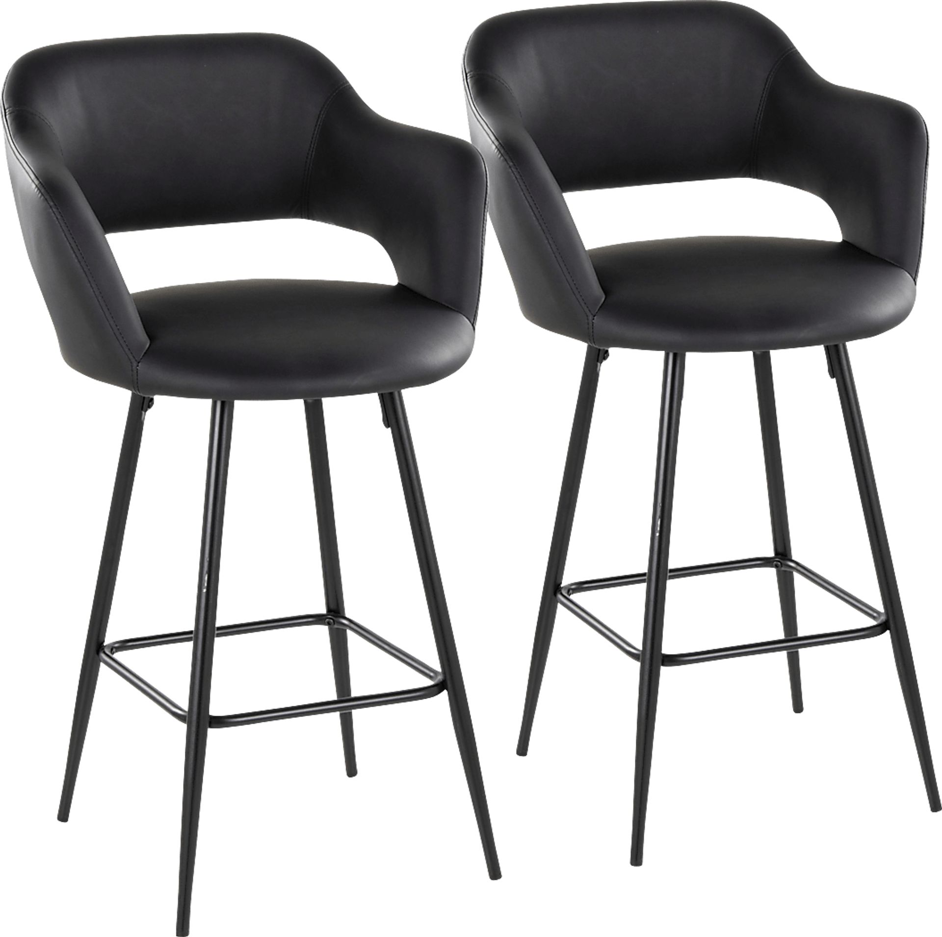 Jouett Black Counter Height Stool, Set of 2 - Image 1
