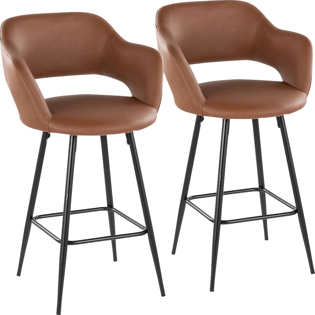 Jouett Brown Counter Height Stool, Set of 2