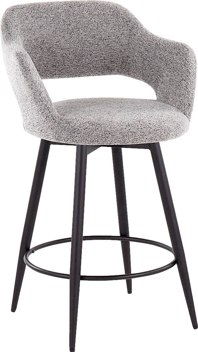 Jouett II Gray Swivel Counter Height Stool, Set of 2 - Thumbnail - Image 3