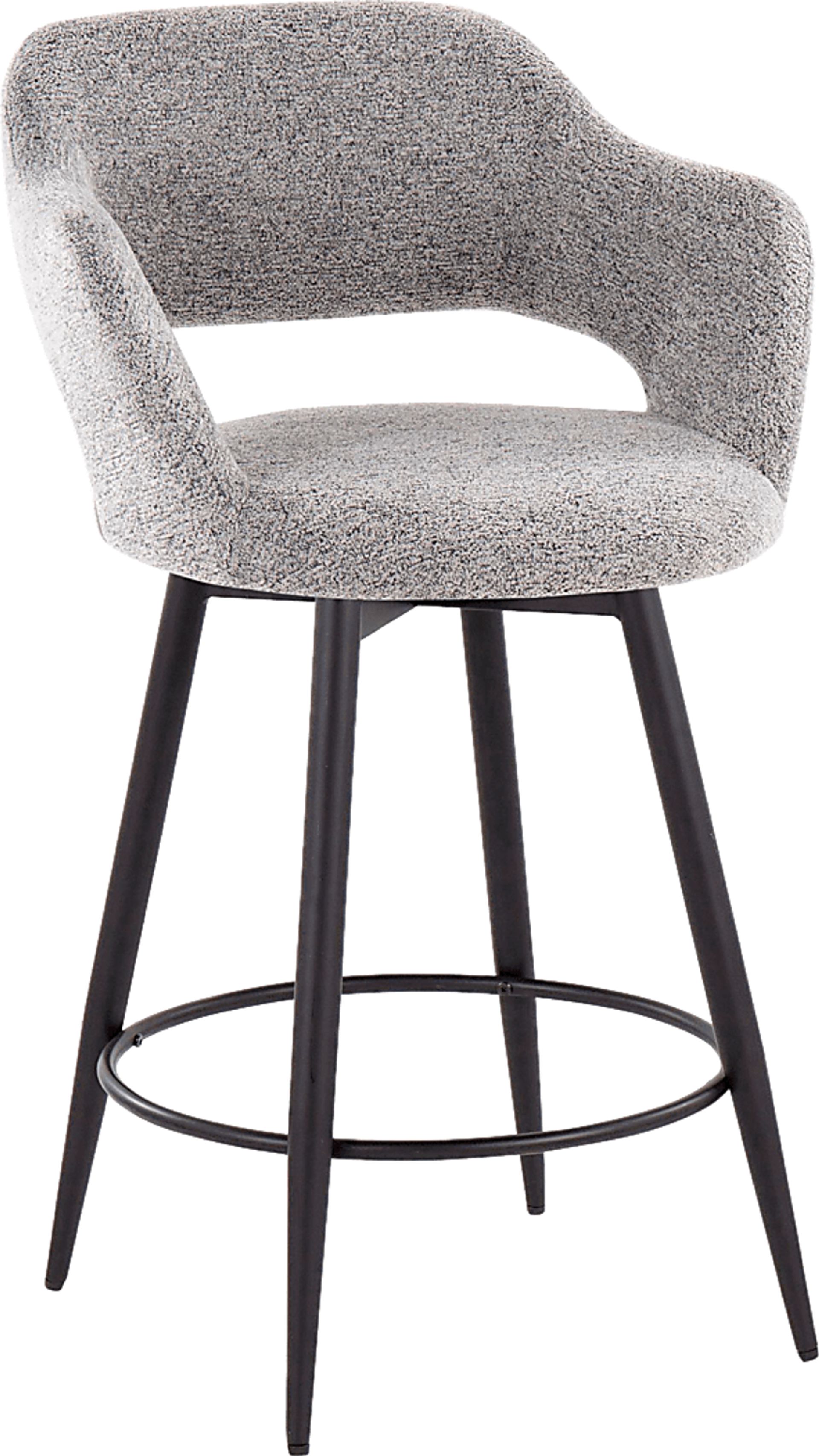 Jouett II Gray Swivel Counter Height Stool, Set of 2 - Image 3