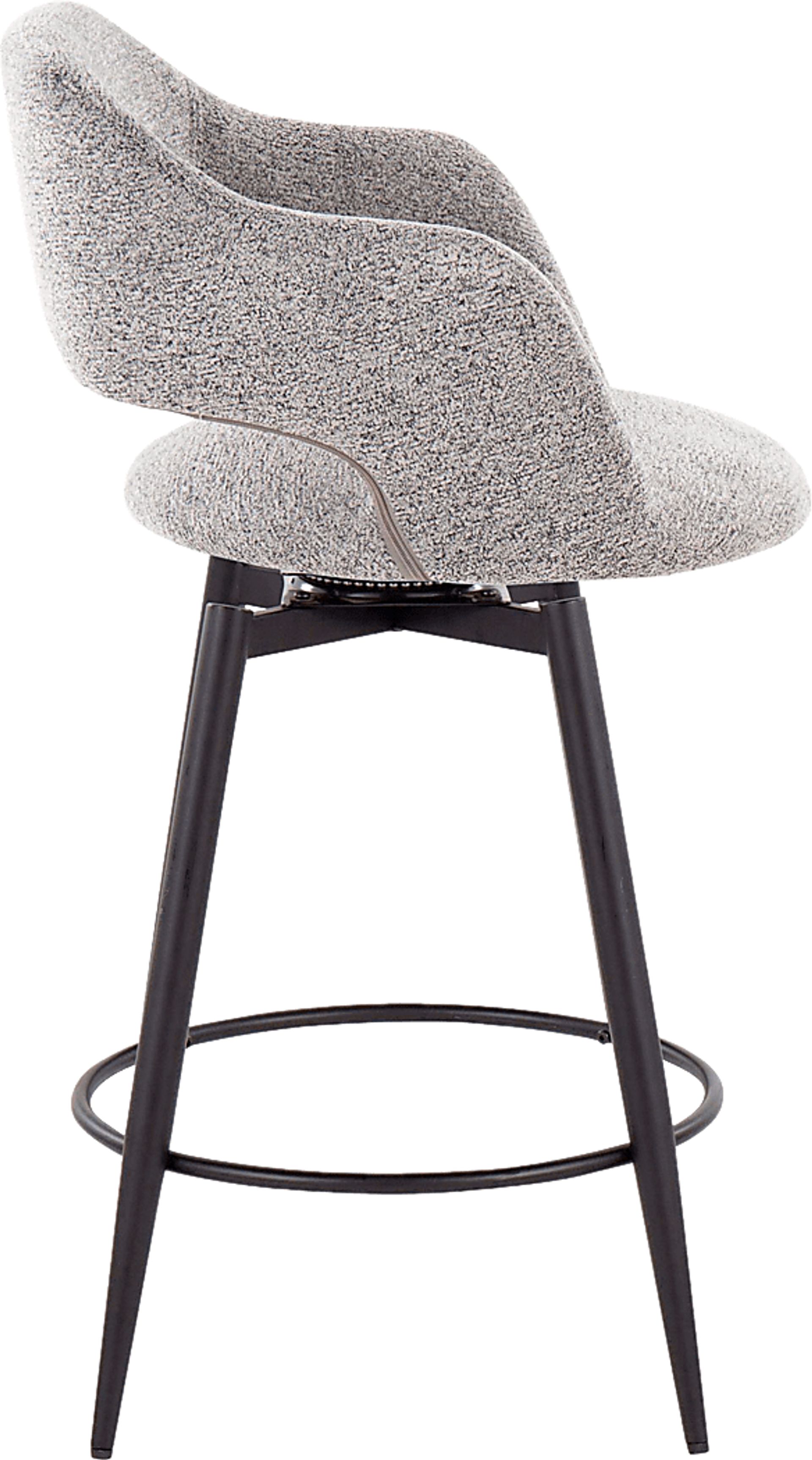Jouett II Gray Swivel Counter Height Stool, Set of 2 - Image 4