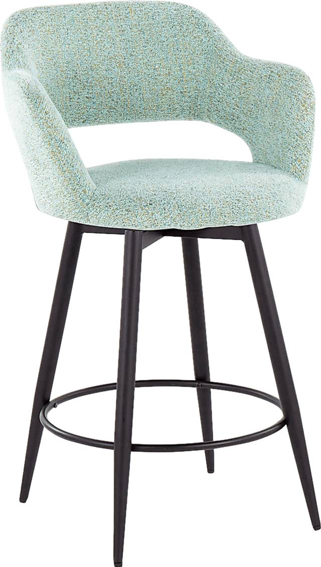 Jouett II Green Swivel Counter Height Stool, Set of 2 - Thumbnail - Image 3