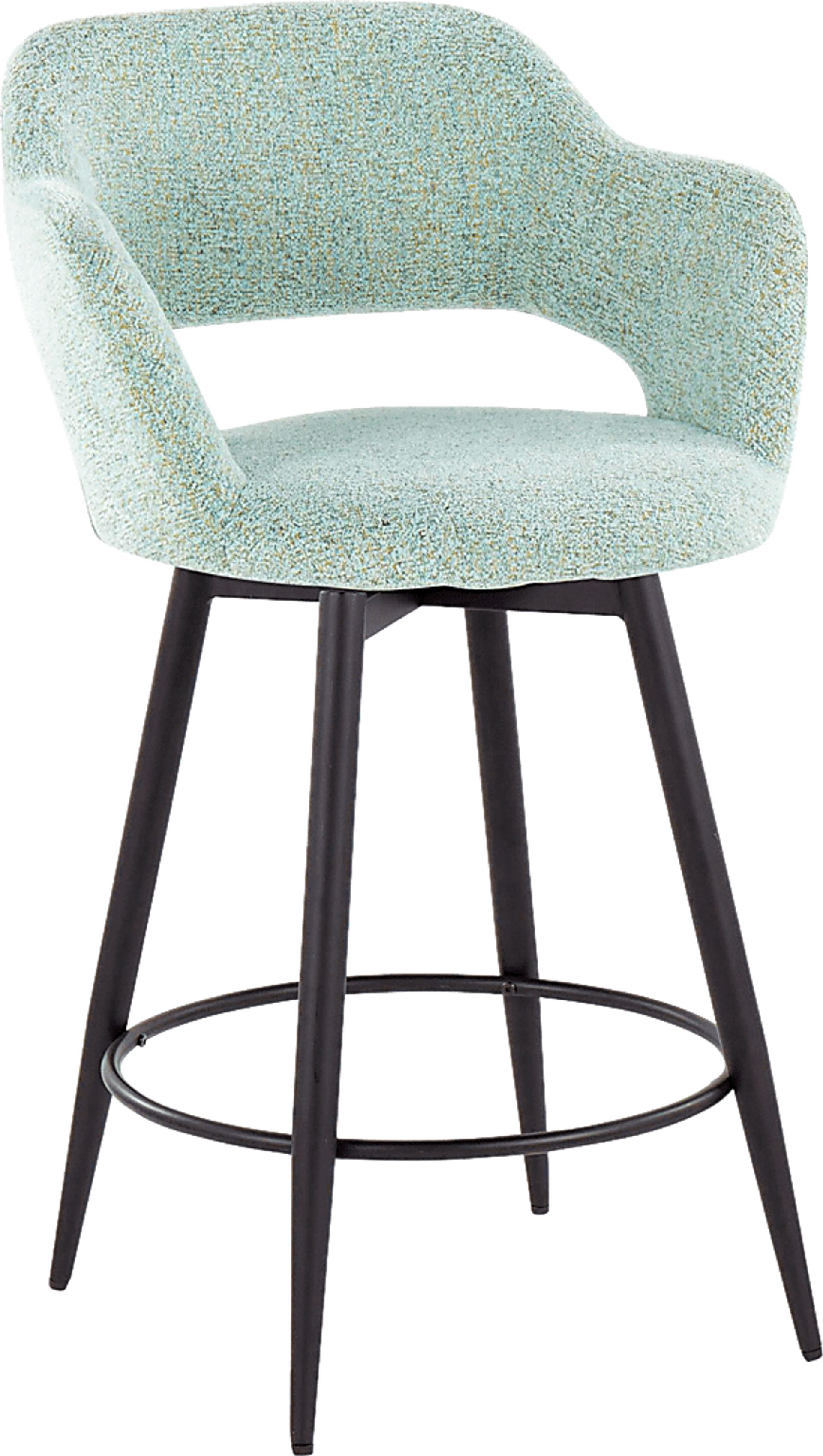 Jouett II Green Swivel Counter Height Stool, Set of 2 - Image 3