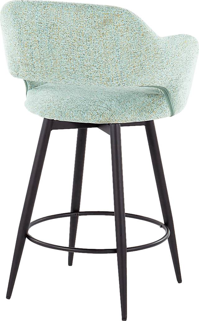Jouett II Green Swivel Counter Height Stool, Set of 2 - Thumbnail - Image 5