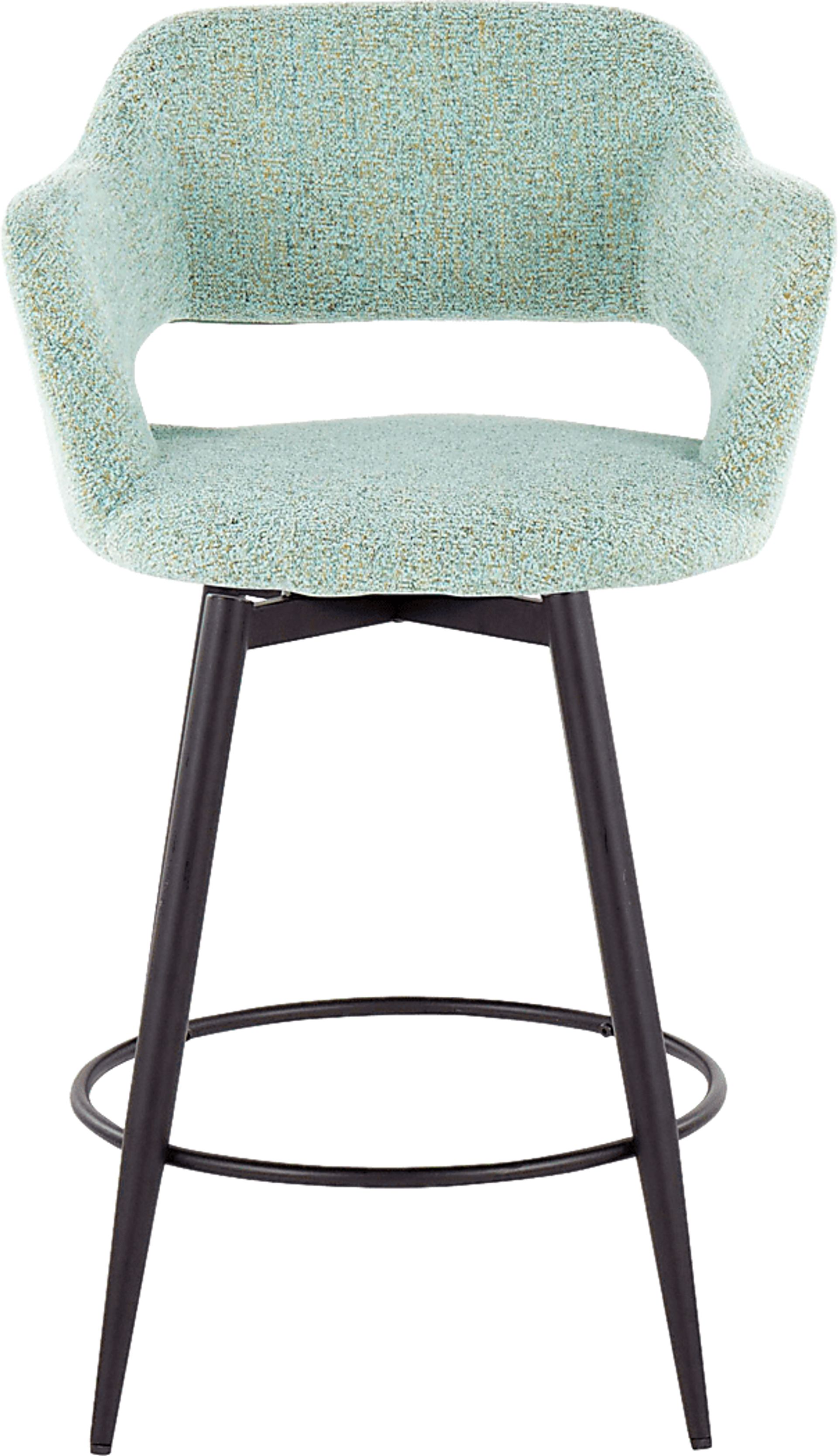 Jouett II Green Swivel Counter Height Stool, Set of 2 - Image 7