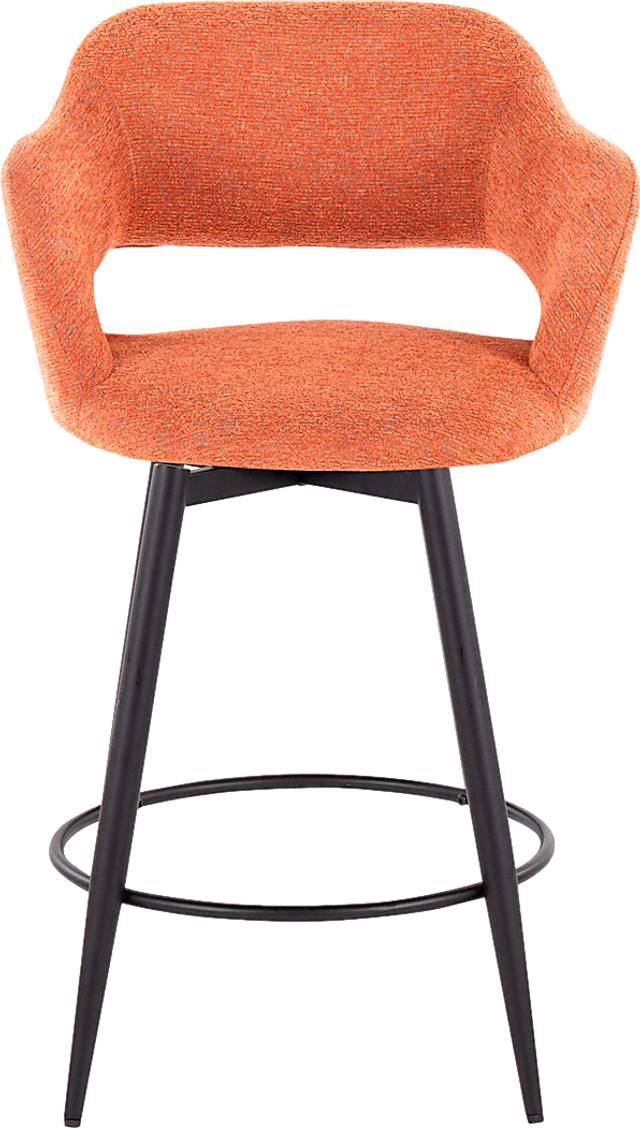 Jouett II Orange Swivel Counter Height Stool, Set of 2 - Thumbnail - Image 7