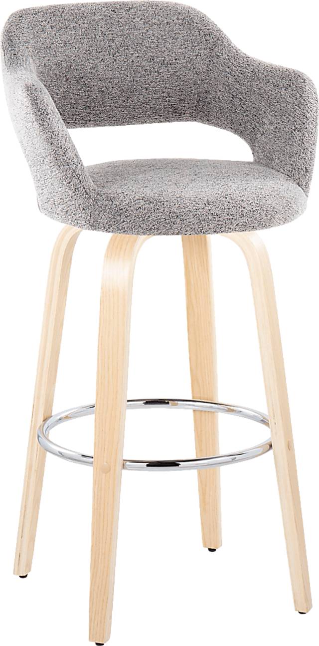 Jouett III Gray Swivel Barstool, Set of 2 - Thumbnail - Image 3