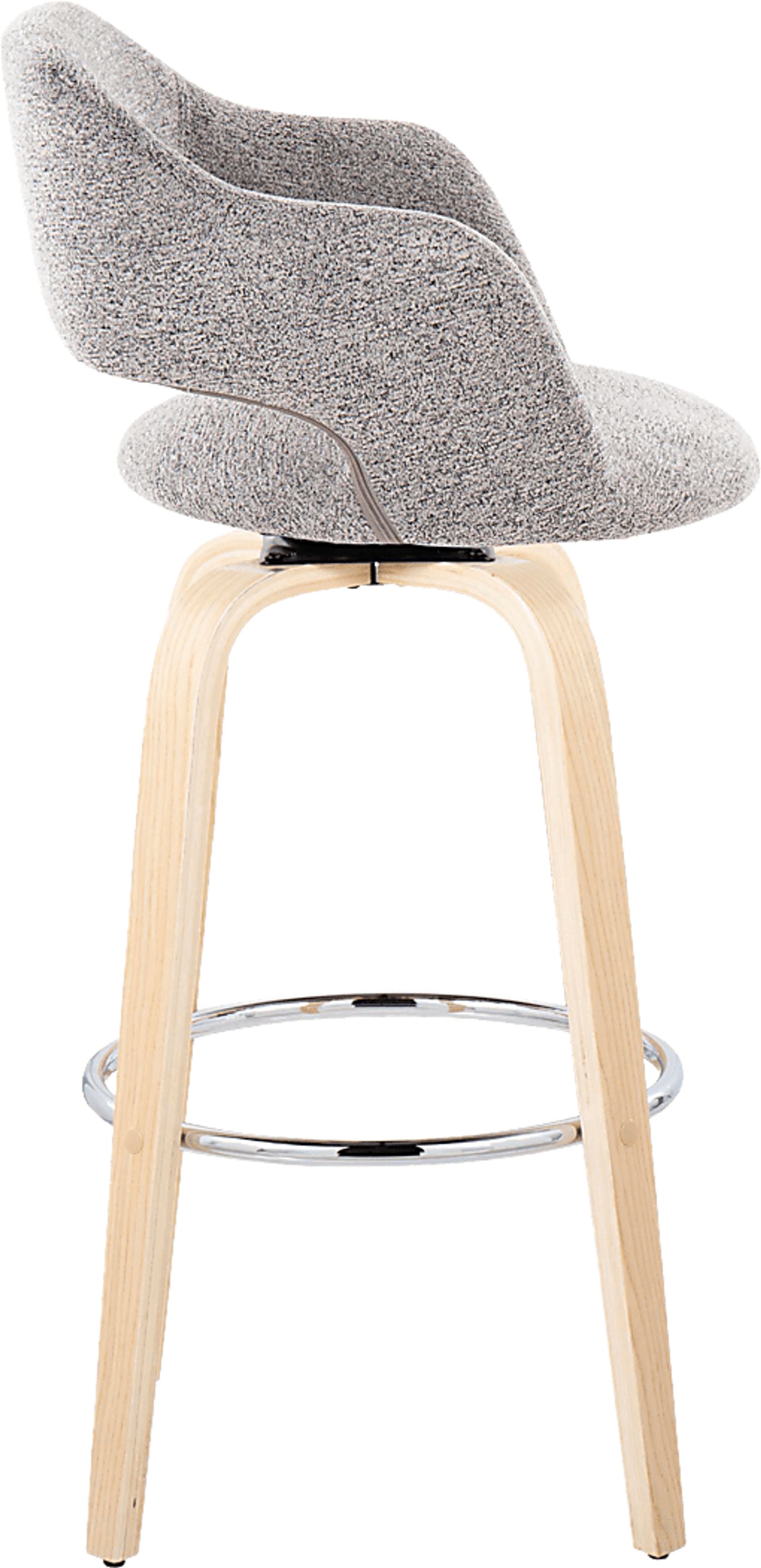 Jouett III Gray Swivel Barstool, Set of 2 - Image 4