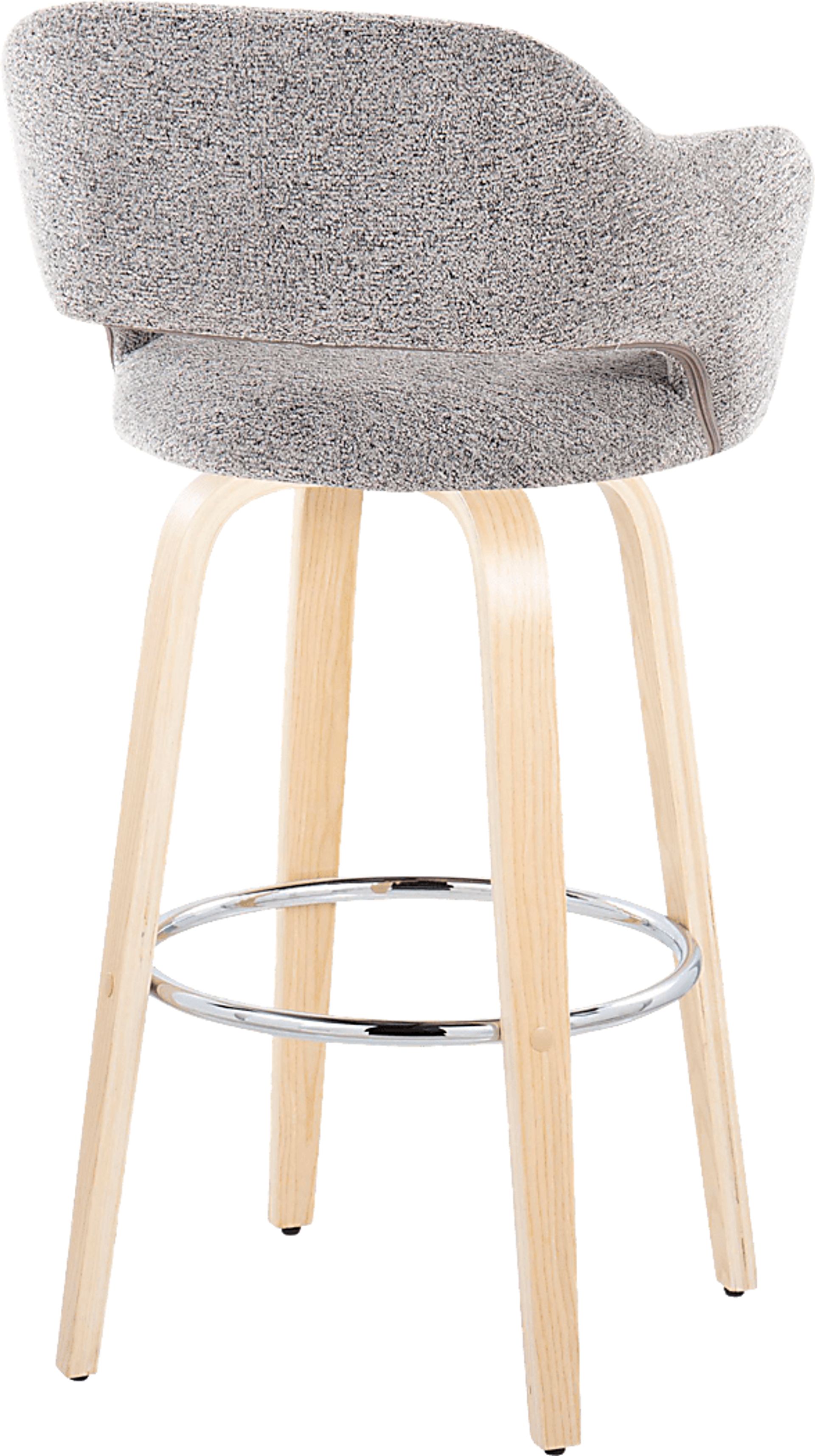 Jouett III Gray Swivel Barstool, Set of 2 - Image 5