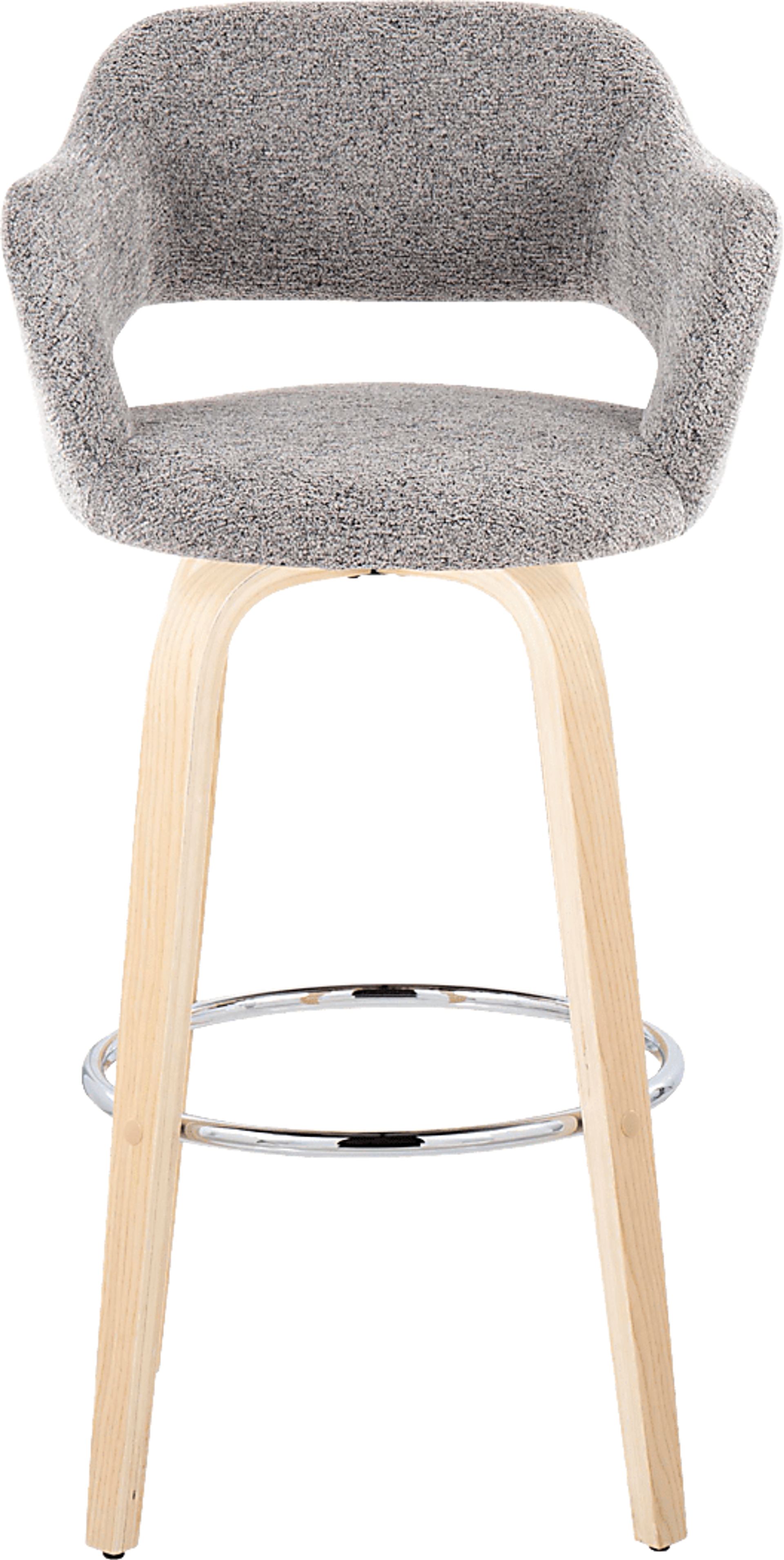 Jouett III Gray Swivel Barstool, Set of 2 - Image 7