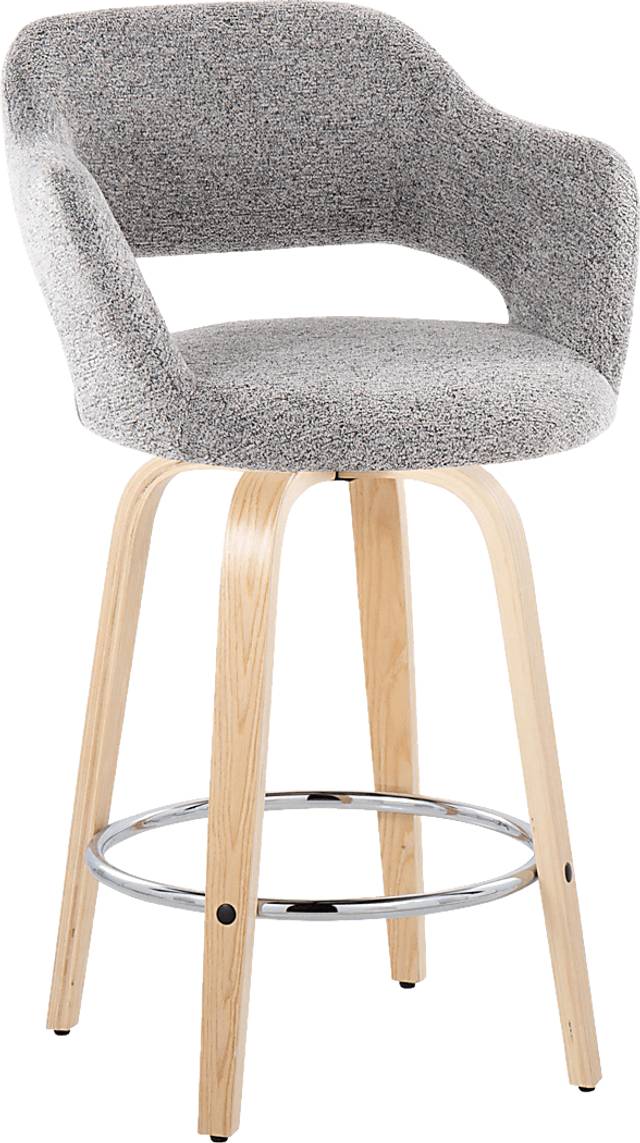 Jouett III Gray Swivel Counter Height Stool, Set of 2 - Thumbnail - Image 3