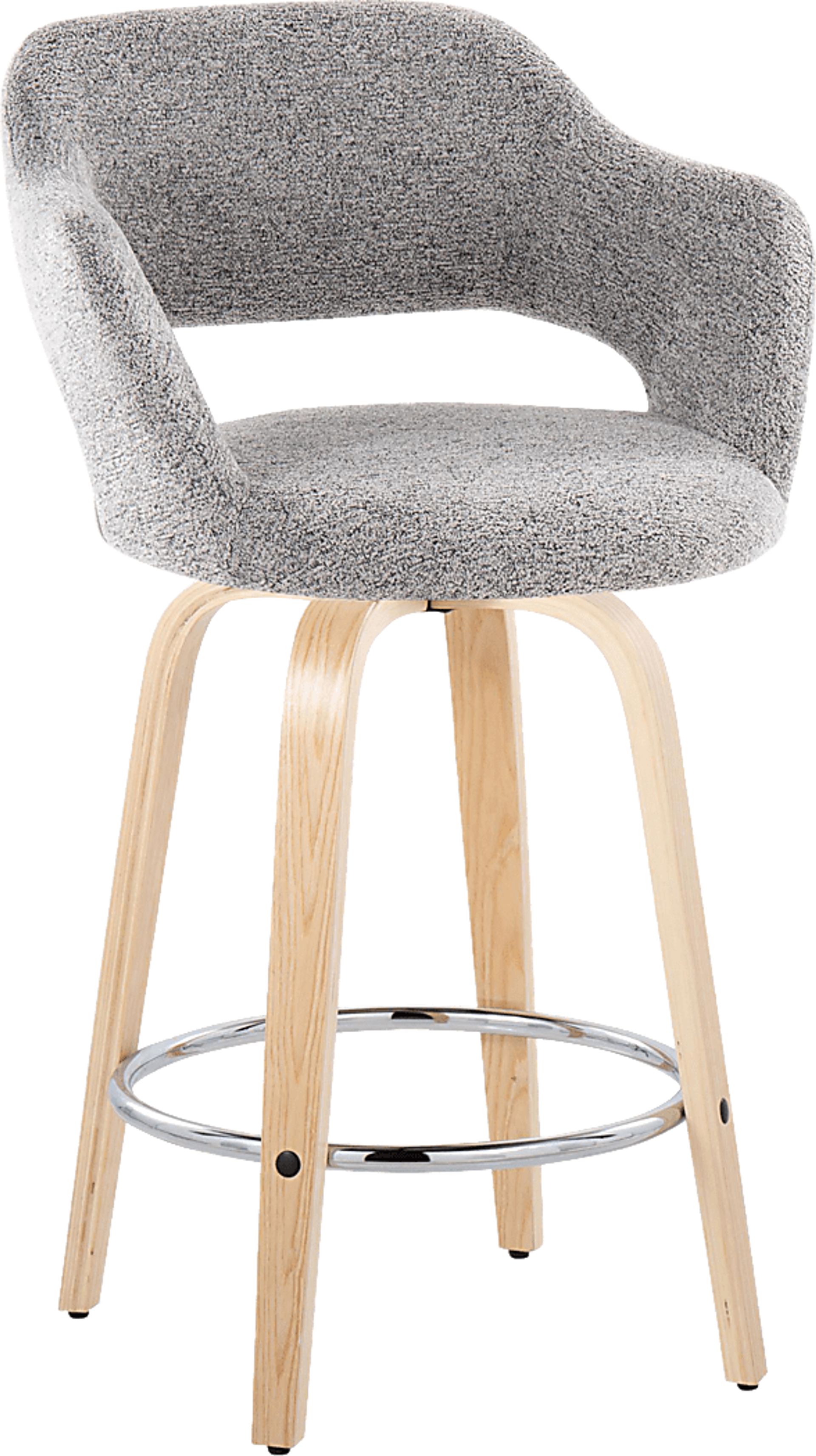 Jouett III Gray Swivel Counter Height Stool, Set of 2 - Image 3