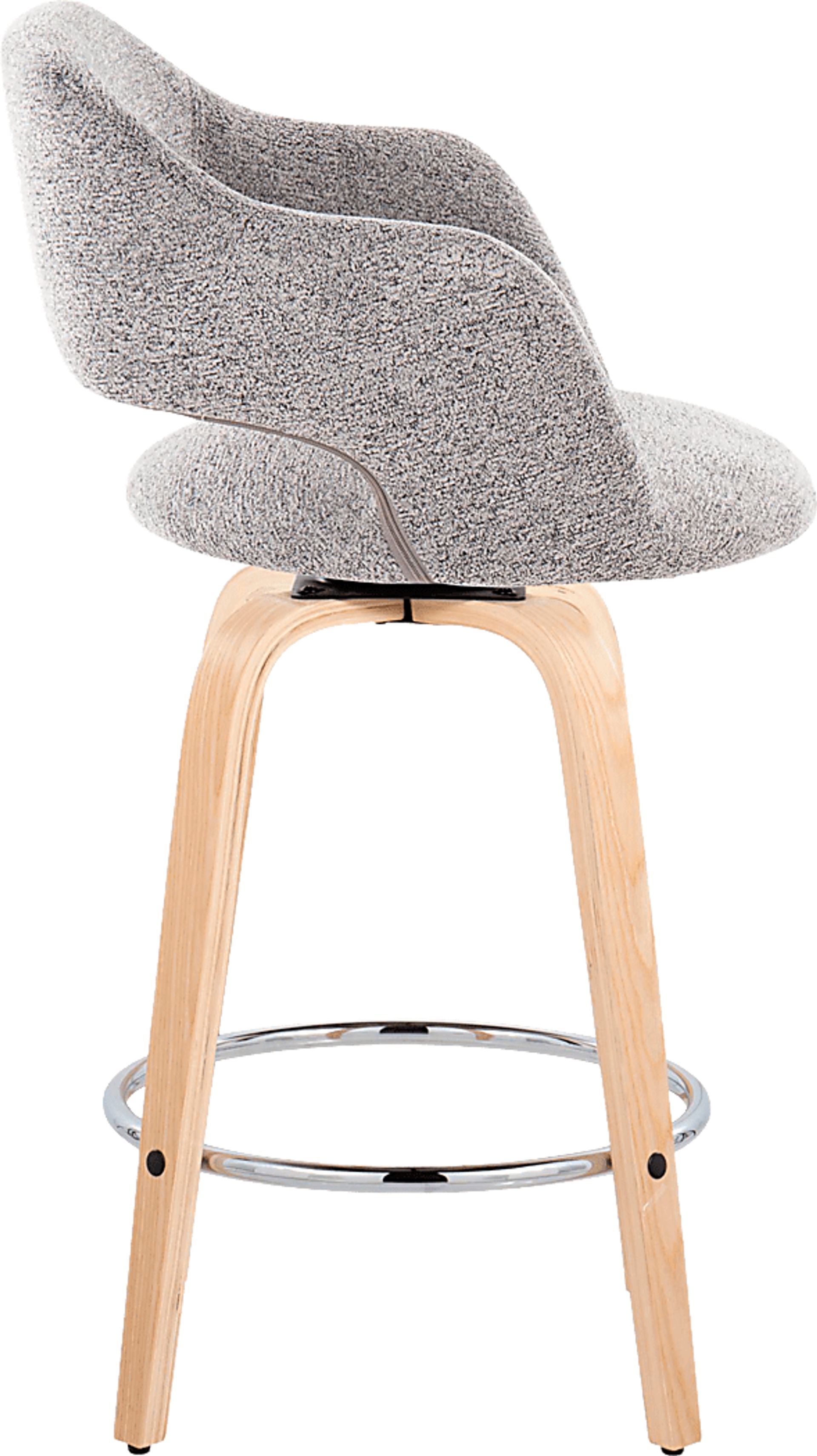 Jouett III Gray Swivel Counter Height Stool, Set of 2 - Image 4