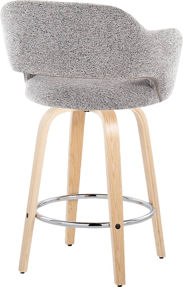 Jouett III Gray Swivel Counter Height Stool, Set of 2 - Thumbnail - Image 6
