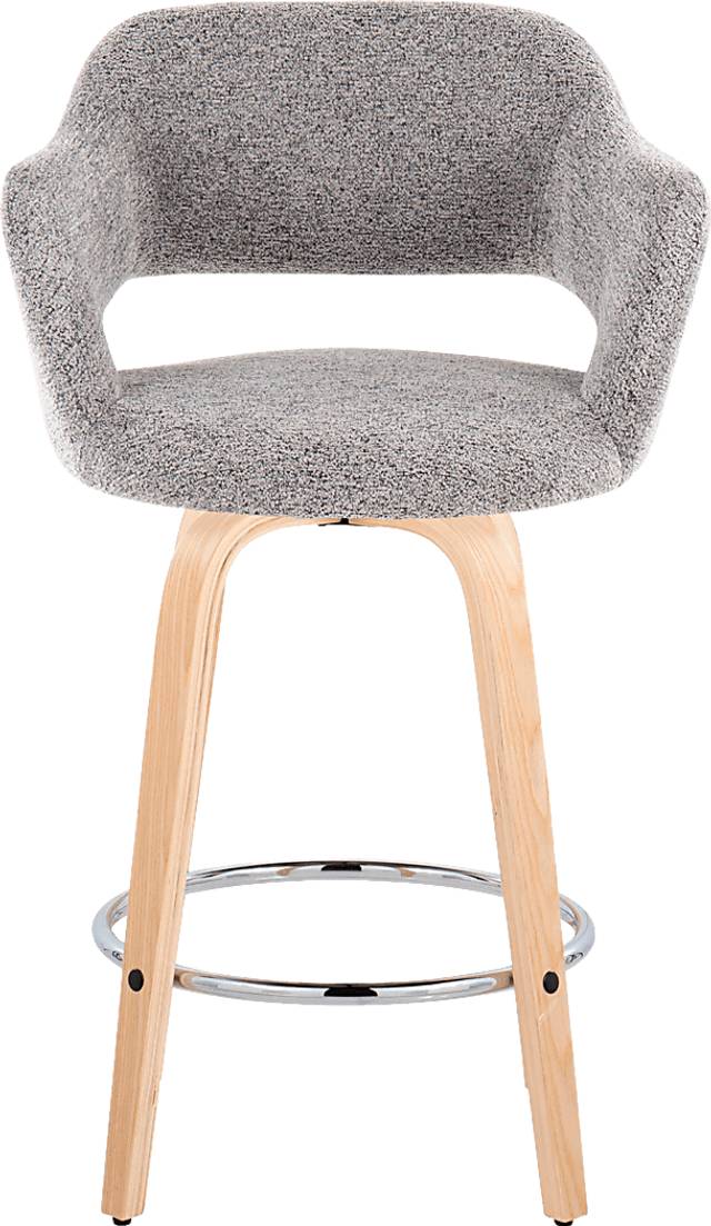 Jouett III Gray Swivel Counter Height Stool, Set of 2 - Thumbnail - Image 7