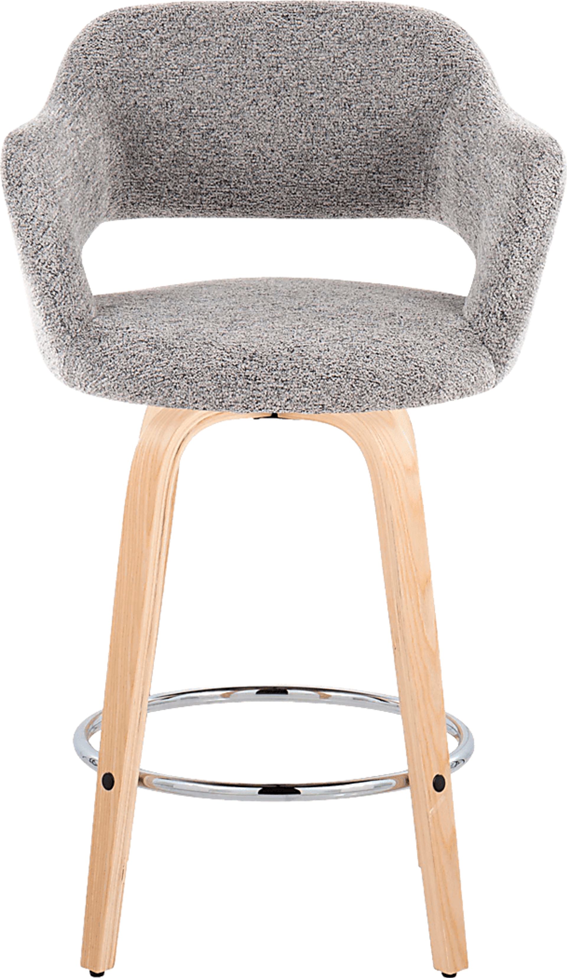 Jouett III Gray Swivel Counter Height Stool, Set of 2 - Image 7