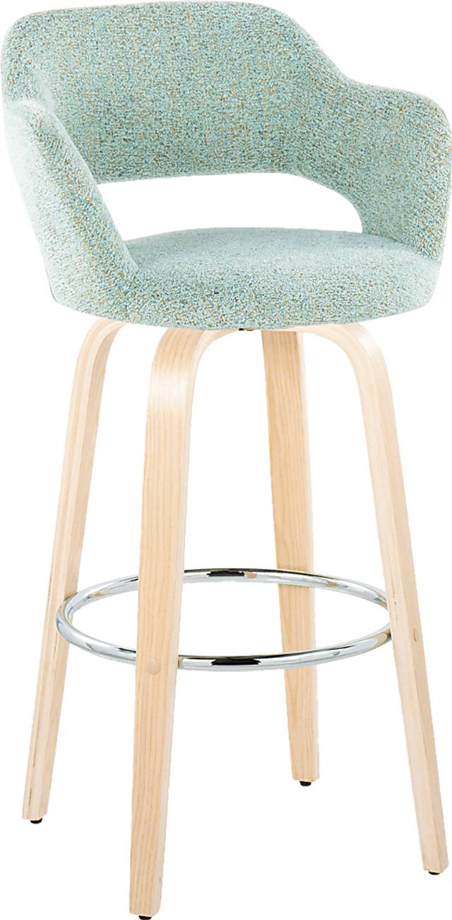 Jouett III Green Swivel Barstool, Set of 2 - Thumbnail - Image 3