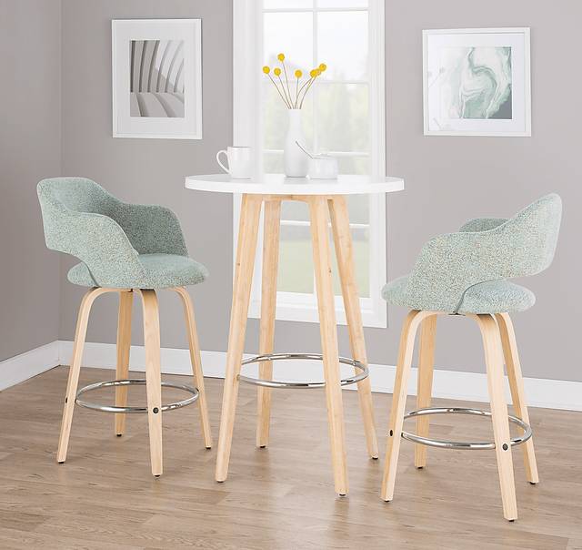 Jouett III Green Swivel Counter Height Stool, Set of 2 - Thumbnail - Image 2