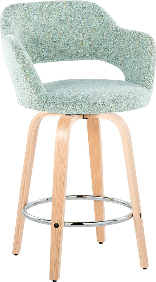 Jouett III Green Swivel Counter Height Stool, Set of 2 - Thumbnail - Image 3