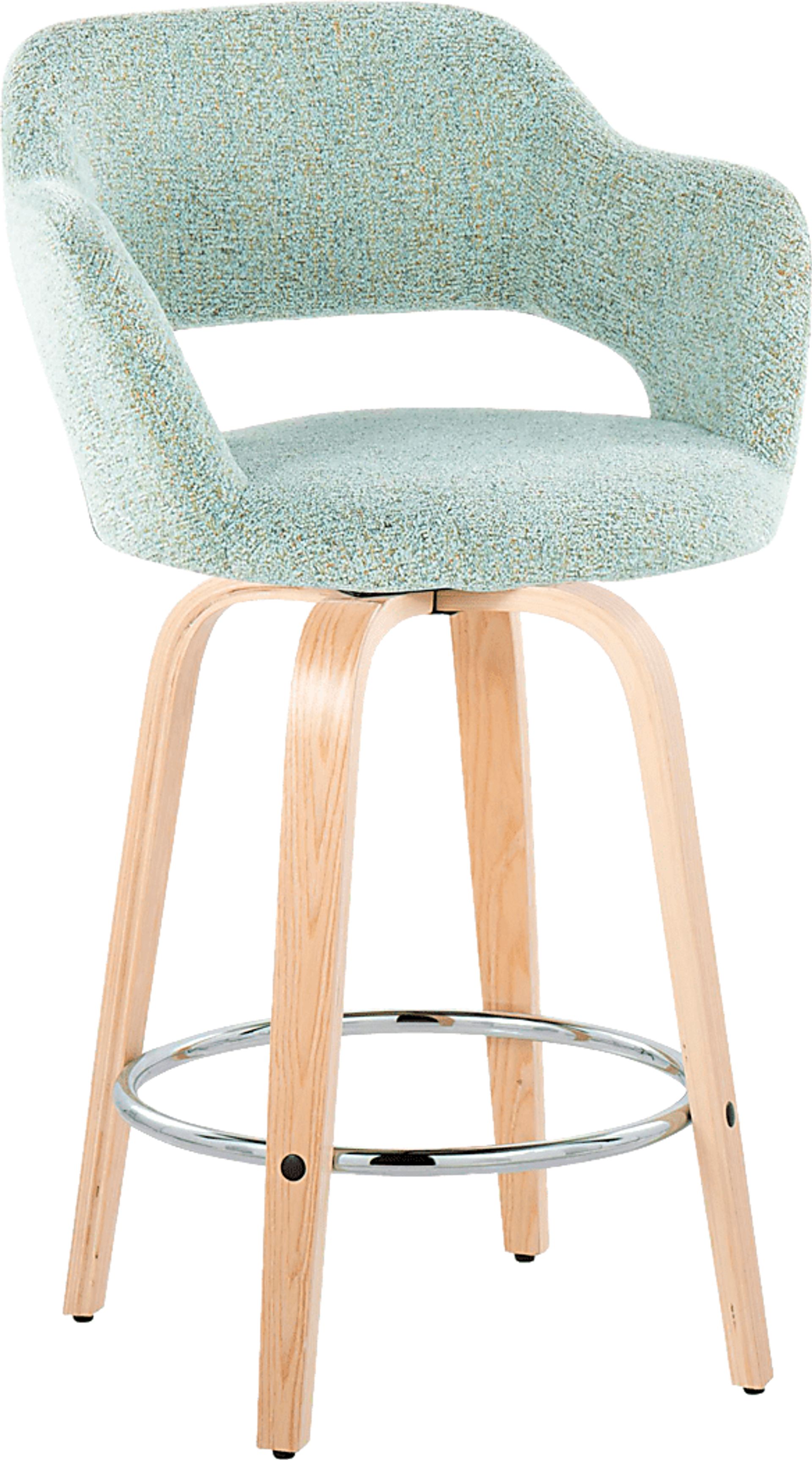 Jouett III Green Swivel Counter Height Stool, Set of 2 - Image 3