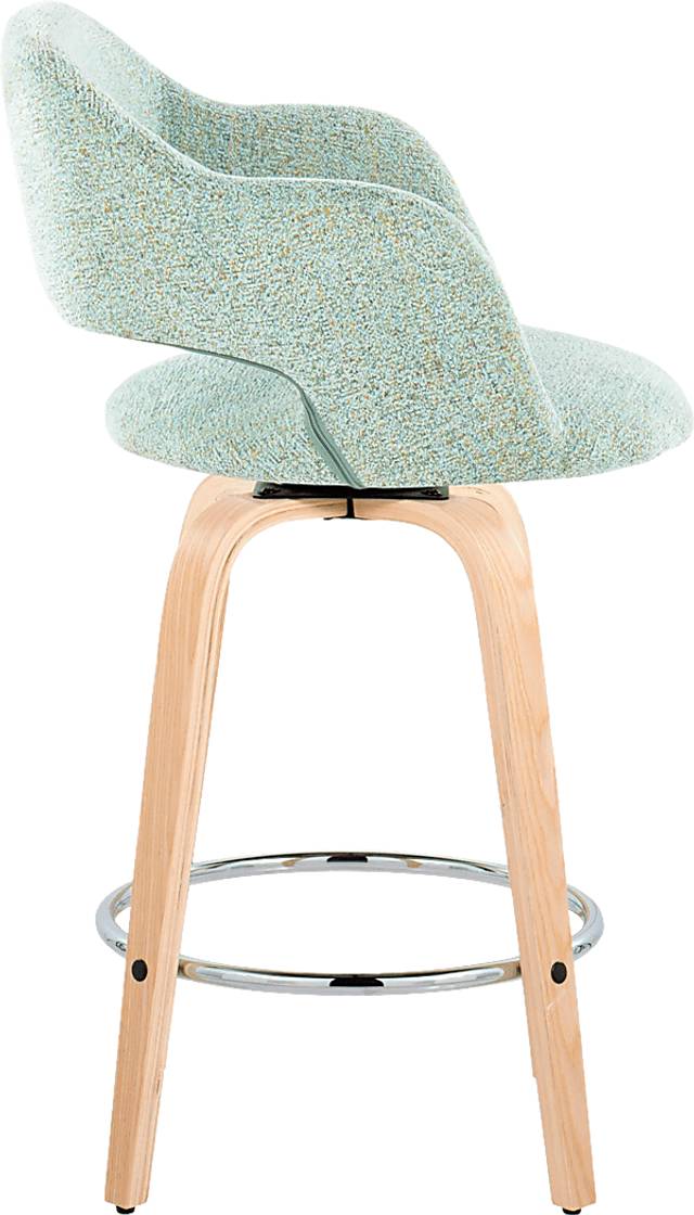 Jouett III Green Swivel Counter Height Stool, Set of 2 - Thumbnail - Image 4