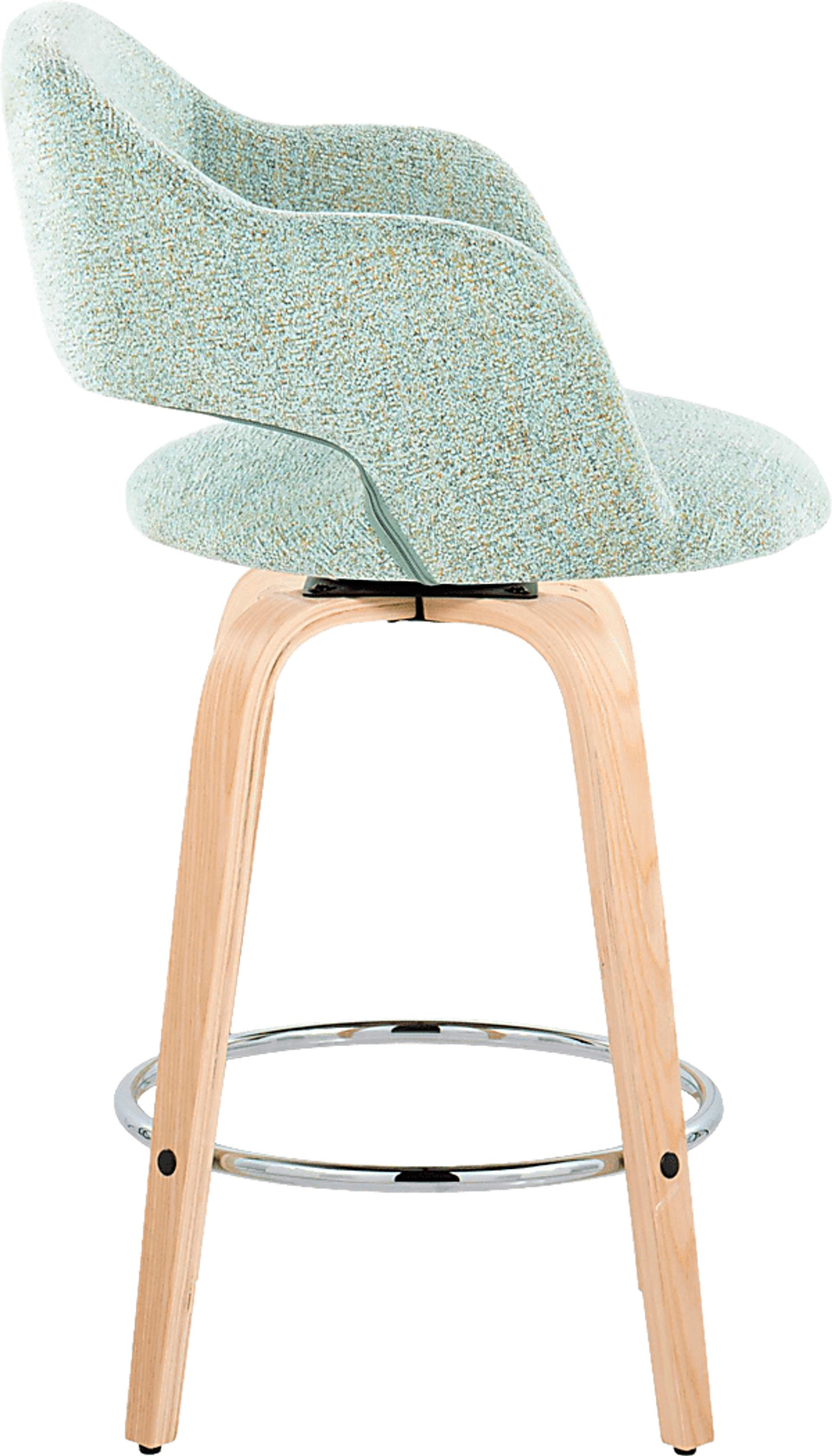 Jouett III Green Swivel Counter Height Stool, Set of 2 - Image 4