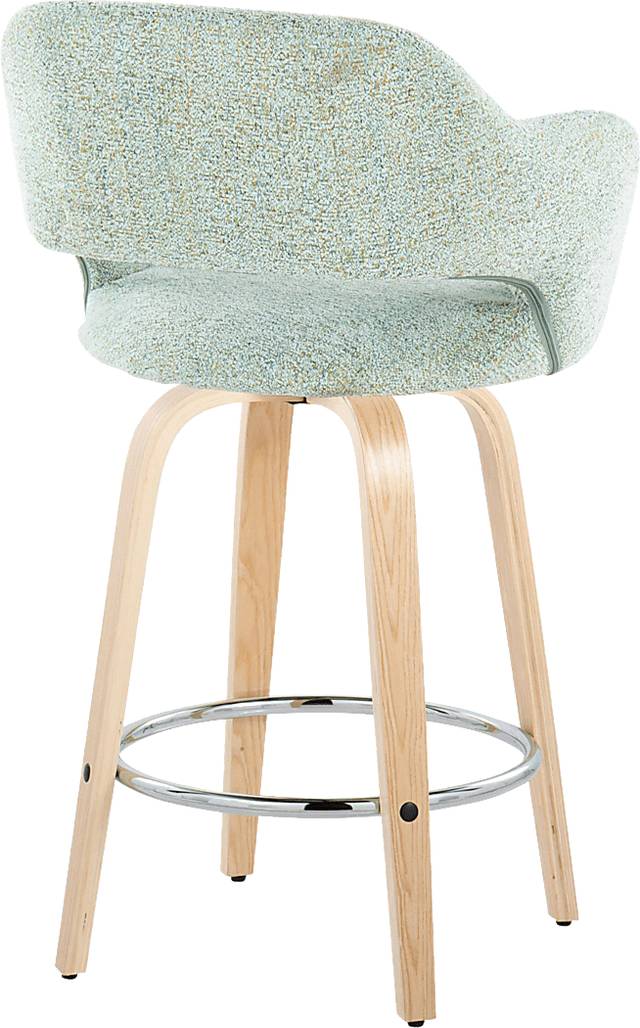 Jouett III Green Swivel Counter Height Stool, Set of 2 - Thumbnail - Image 5