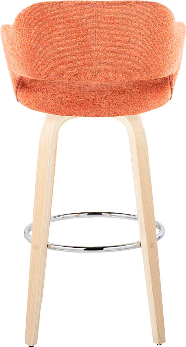 Jouett III Orange Swivel Barstool, Set of 2 - Thumbnail - Image 5