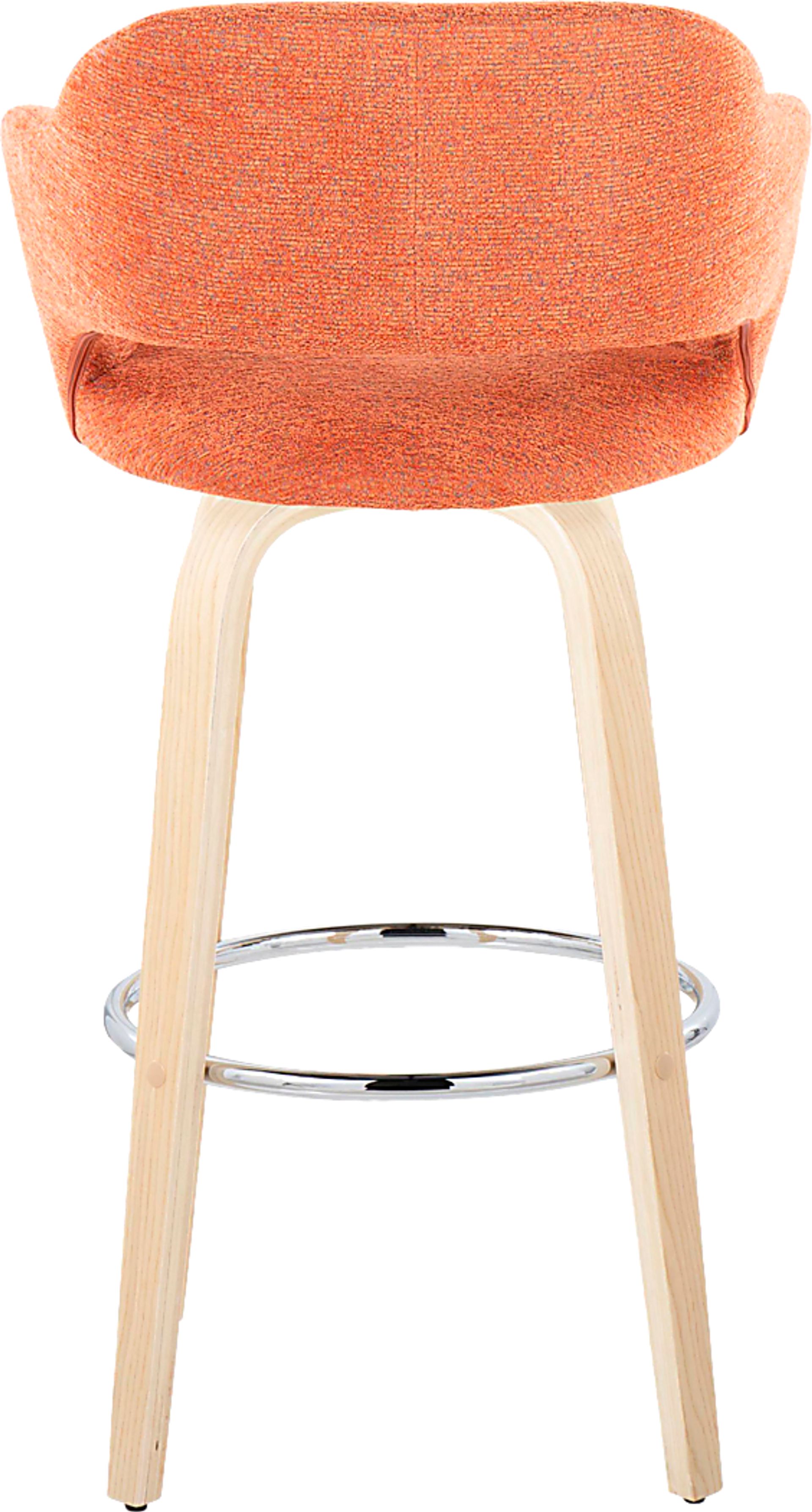 Jouett III Orange Swivel Barstool, Set of 2 - Image 5