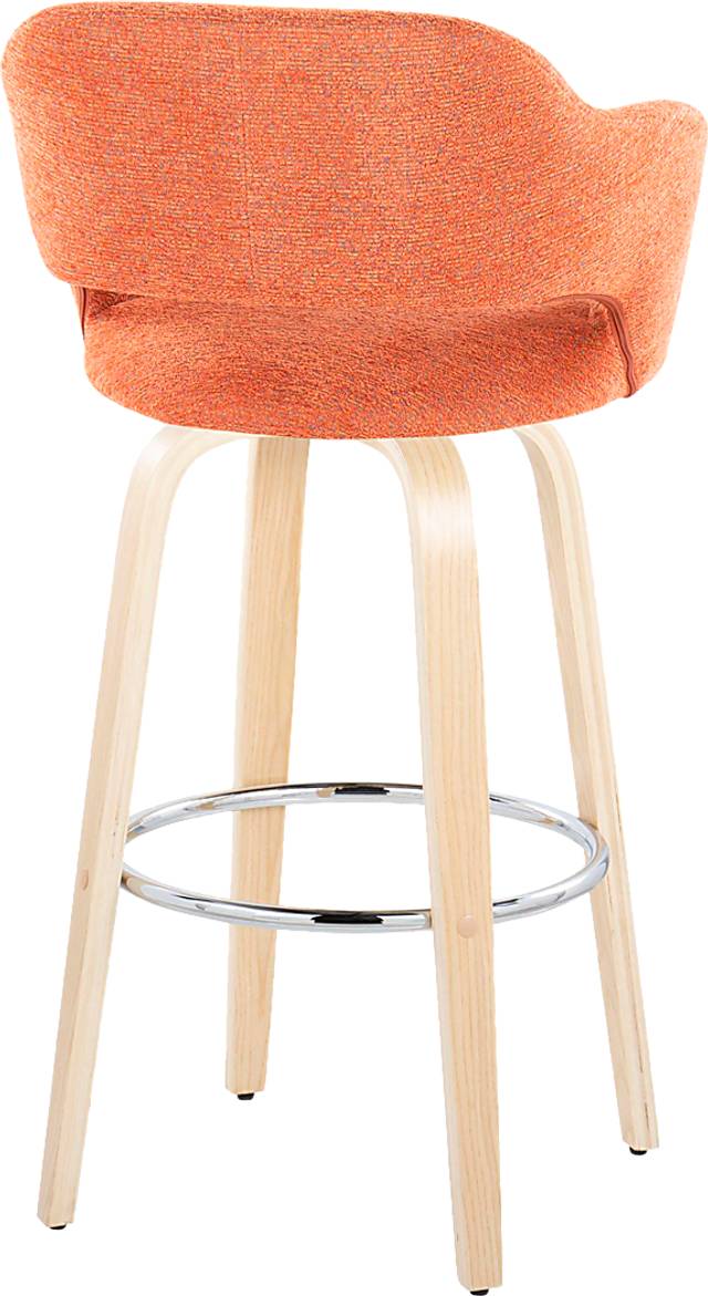 Jouett III Orange Swivel Barstool, Set of 2 - Thumbnail - Image 6