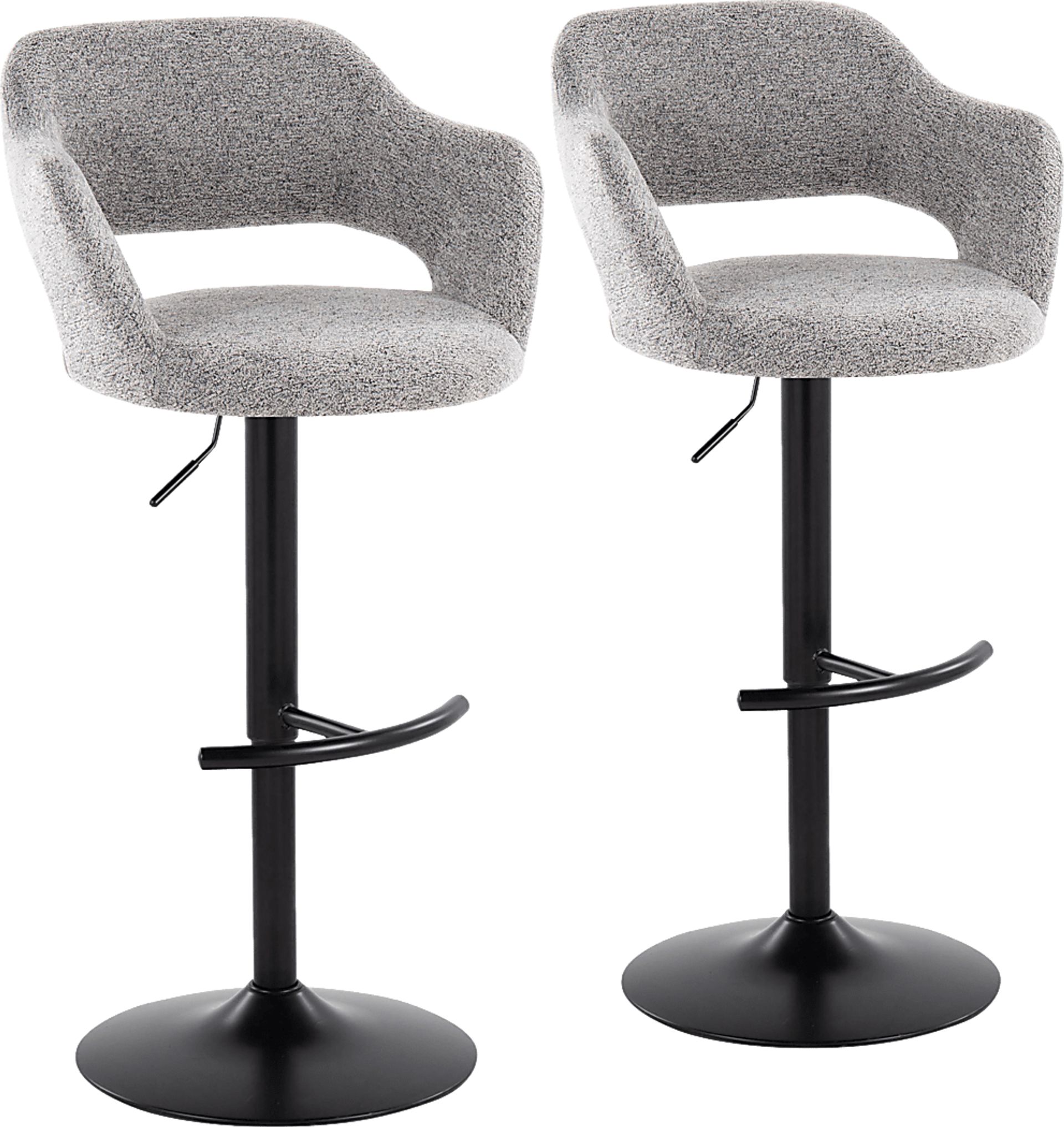 Jouett IV Gray Adjustable Barstool, Set of 2 - Image 1