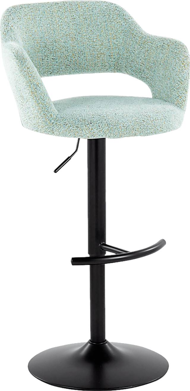 Jouett IV Green Adjustable Barstool, Set of 2 - Thumbnail - Image 3