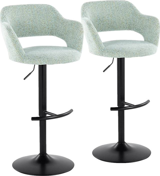 Jouett IV Green Adjustable Barstool, Set of 2 - Thumbnail - Image 1