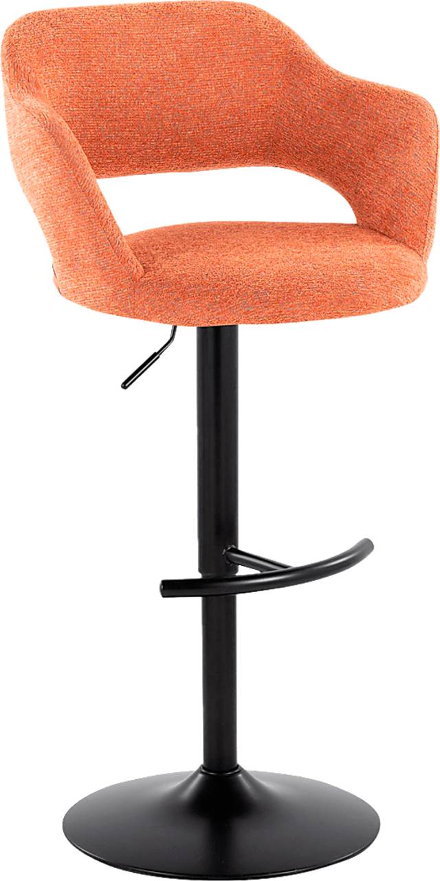 Jouett IV Orange Adjustable Barstool, Set of 2 - Thumbnail - Image 3