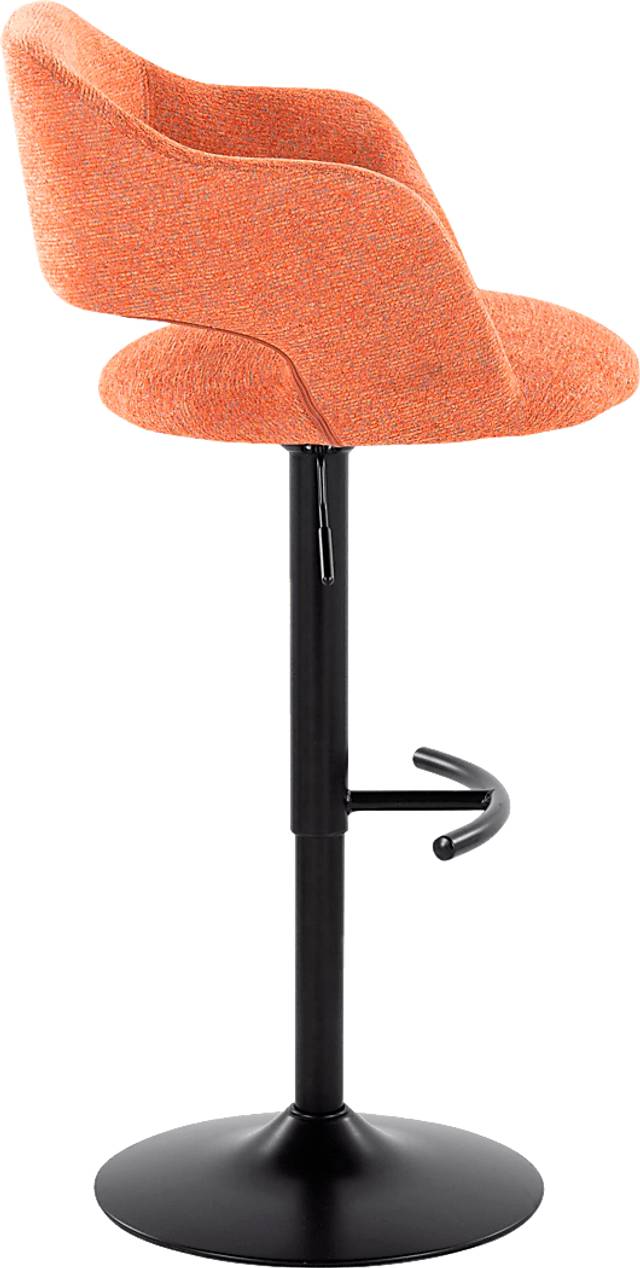 Jouett IV Orange Adjustable Barstool, Set of 2 - Thumbnail - Image 4