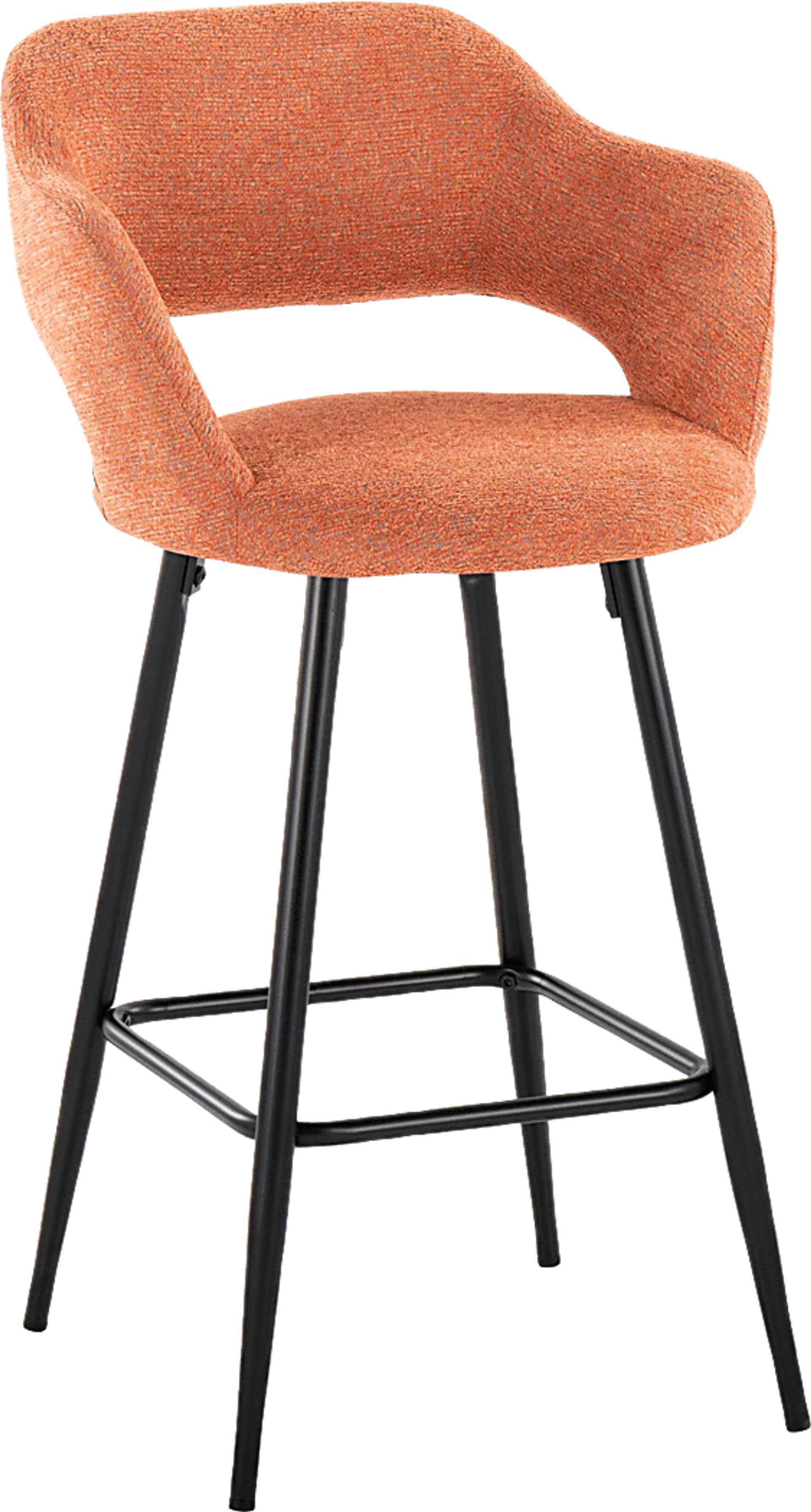 Jouett Orange Counter Height Stool, Set of 2 - Image 2