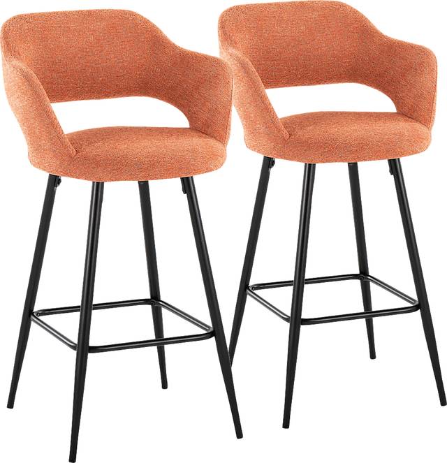 Jouett Orange Counter Height Stool, Set of 2 - Thumbnail - Image 1